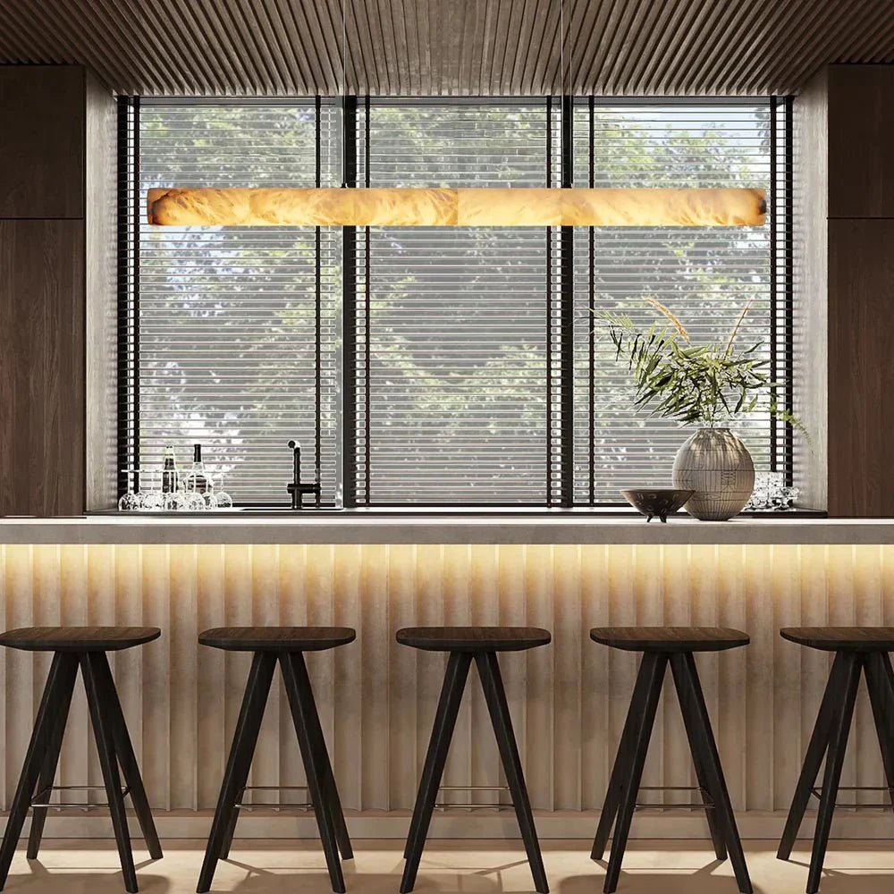 Halima Linear Alabaster Chandelier - Zelnolighting