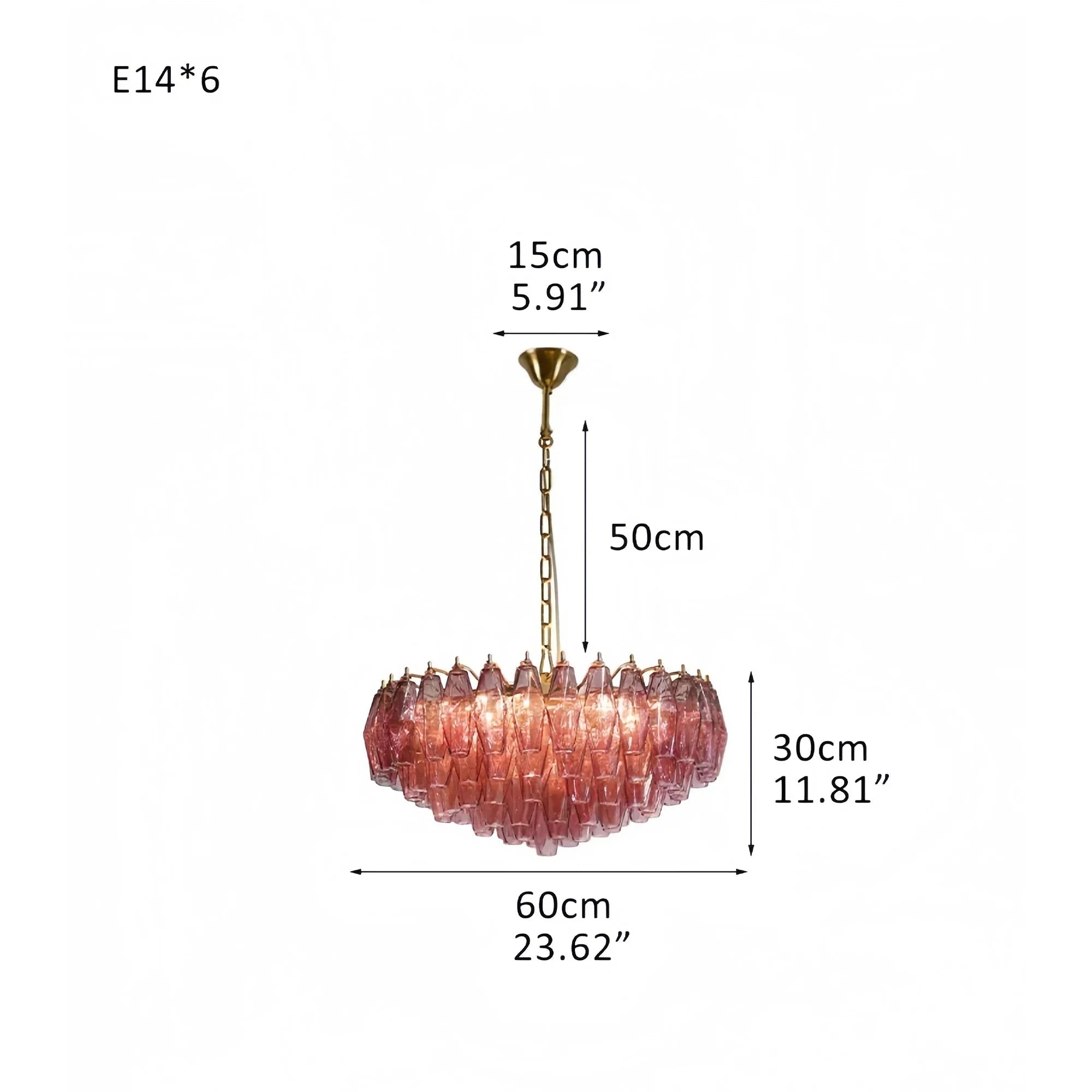 Hand Blown Tier Glass Large Murano Chandelier 24"31"40" - Zelno Lighting