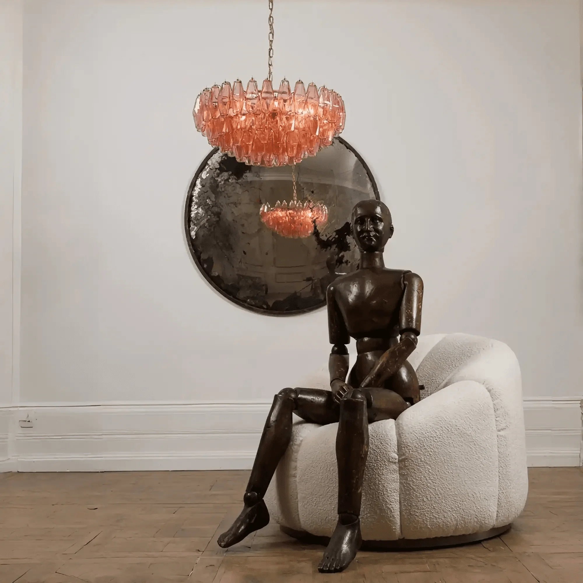 Hand Blown Tier Glass Large Murano Chandelier 24"31"40" - Zelno Lighting