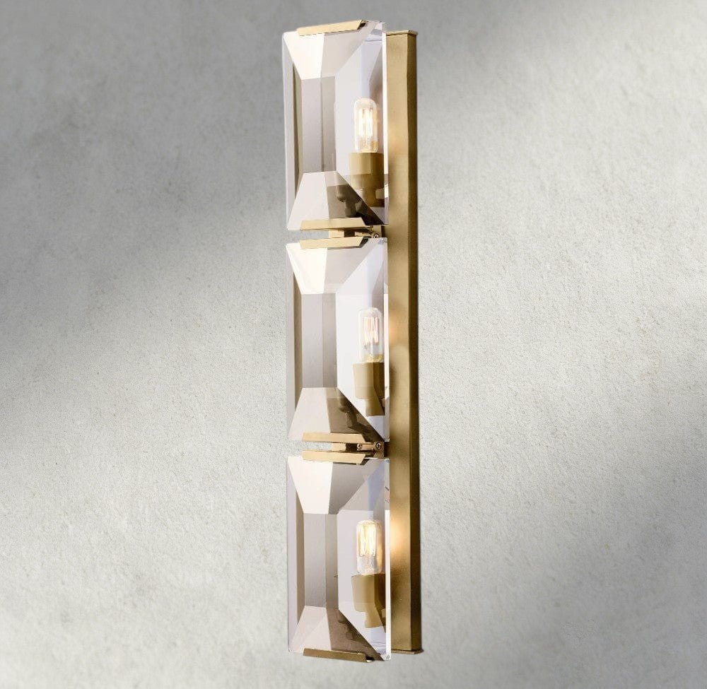 Hartley Crystal Triple Sconce - Zelno Lighting