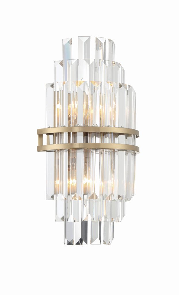 Hayes Crystal 2 Light Wall Sconce - Zelnolighting