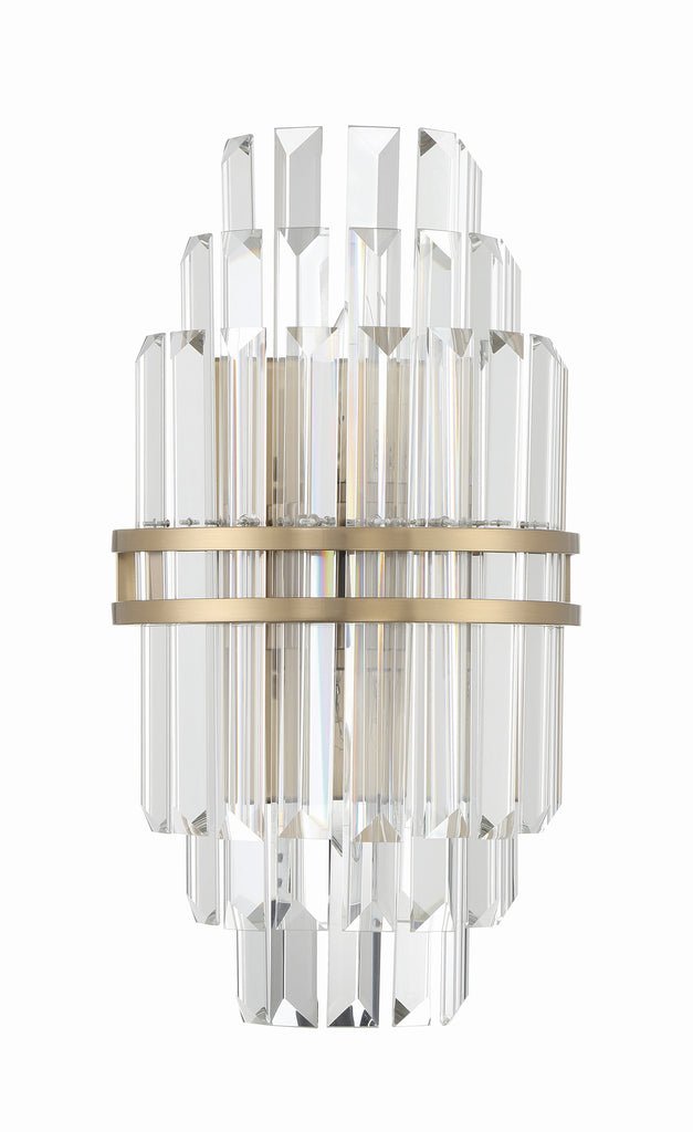Hayes Crystal 2 Light Wall Sconce - Zelnolighting