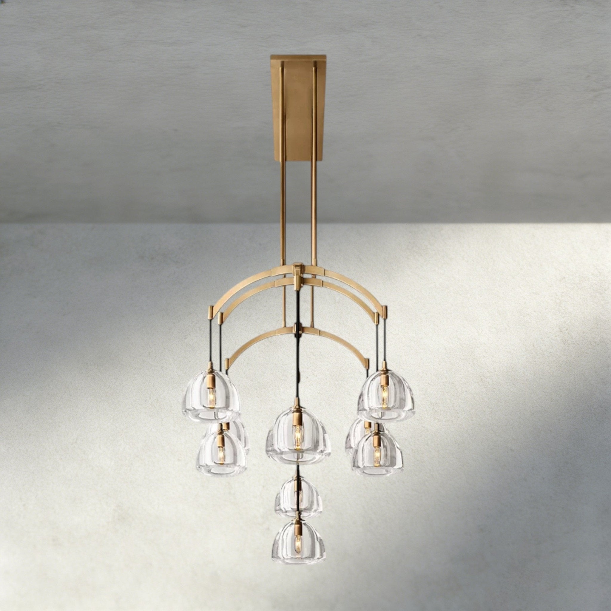 Hemisphere Linear Chandelier 54", 72" - Zelno Lighting