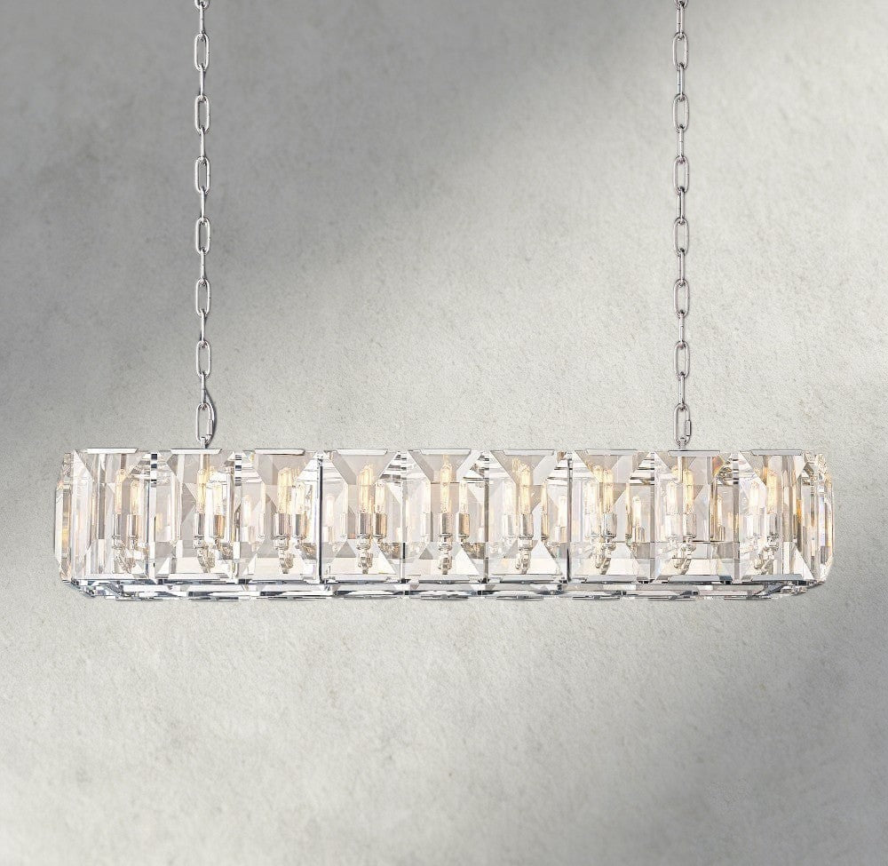 Herlow Crystal Rectangular Chandelier 42", 54", 62", 74" - Zelno Lighting