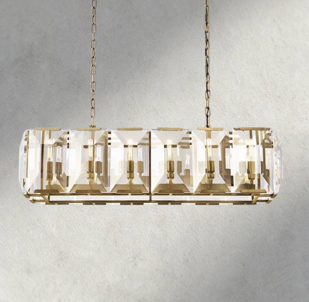 Herlow Crystal Rectangular Chandelier 42", 54", 62", 74" - Zelno Lighting