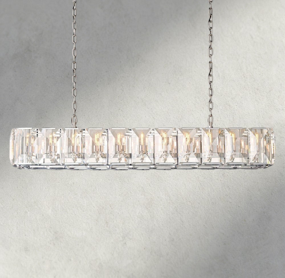 Herlow Crystal Rectangular Chandelier 42", 54", 62", 74" - Zelno Lighting
