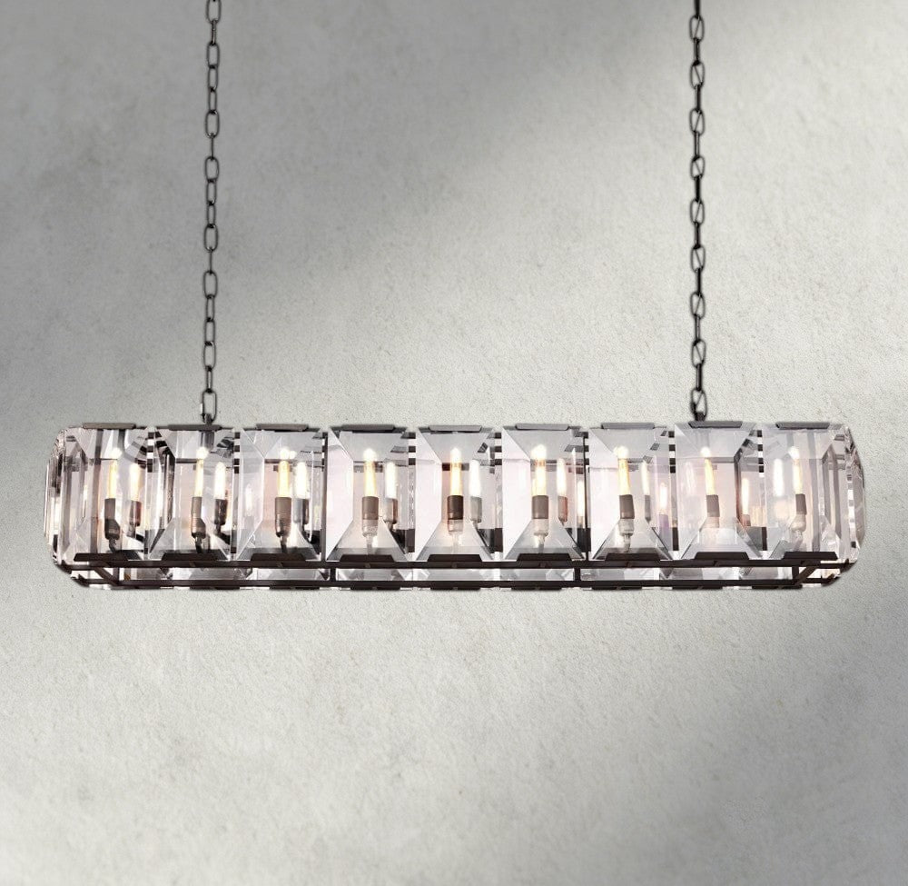 Herlow Crystal Rectangular Chandelier 42", 54", 62", 74" - Zelno Lighting