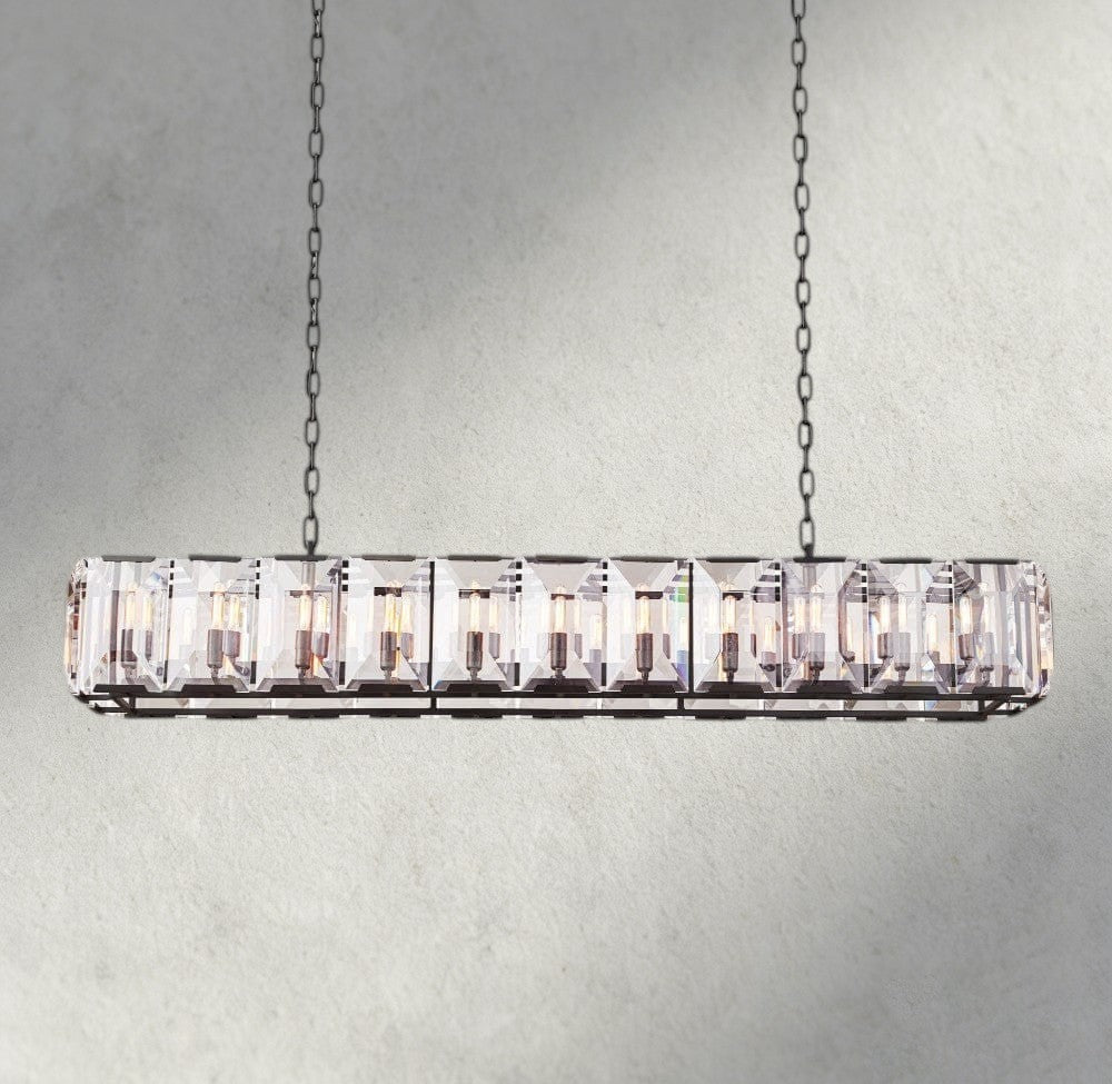 Herlow Crystal Rectangular Chandelier 42", 54", 62", 74" - Zelno Lighting