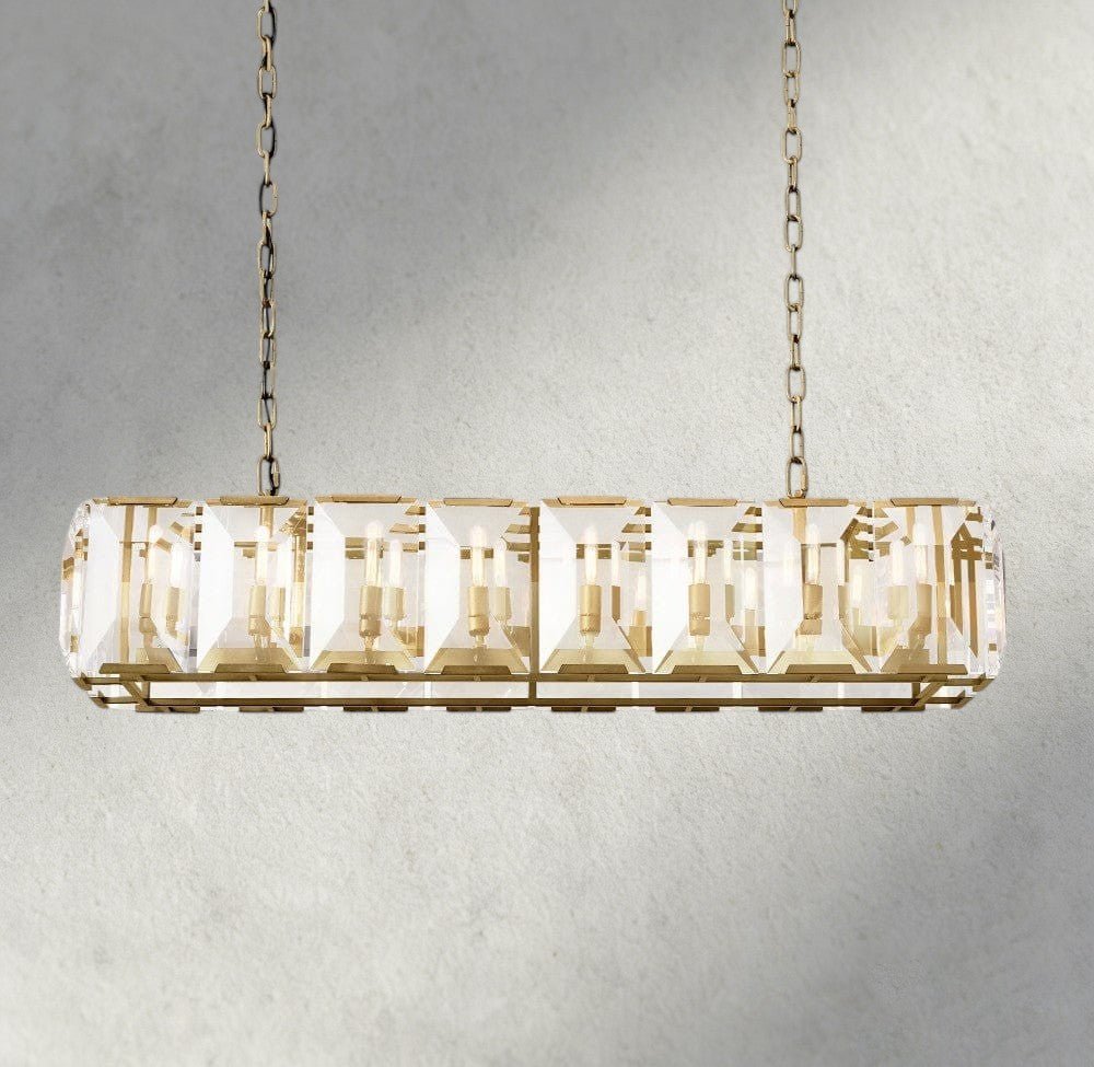 Herlow Crystal Rectangular Chandelier 42", 54", 62", 74" - Zelno Lighting