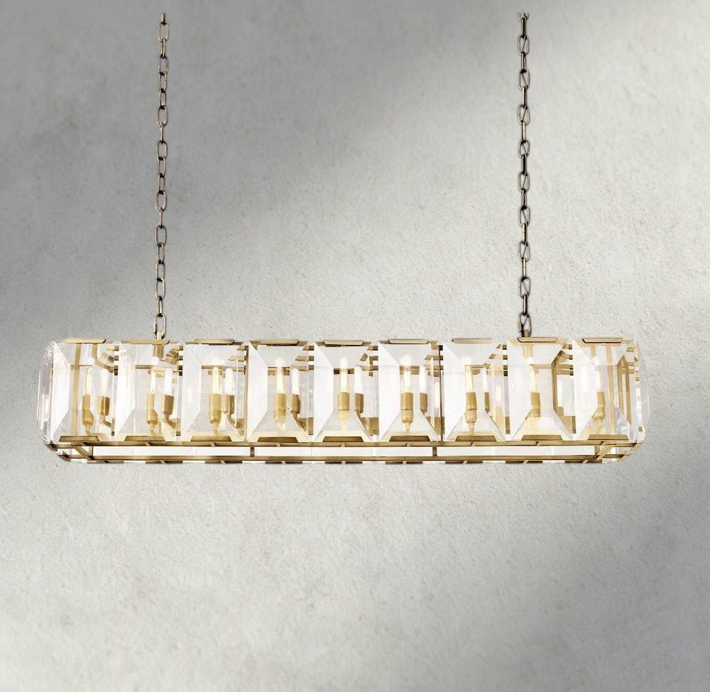 Herlow Crystal Rectangular Chandelier 42", 54", 62", 74" - Zelno Lighting