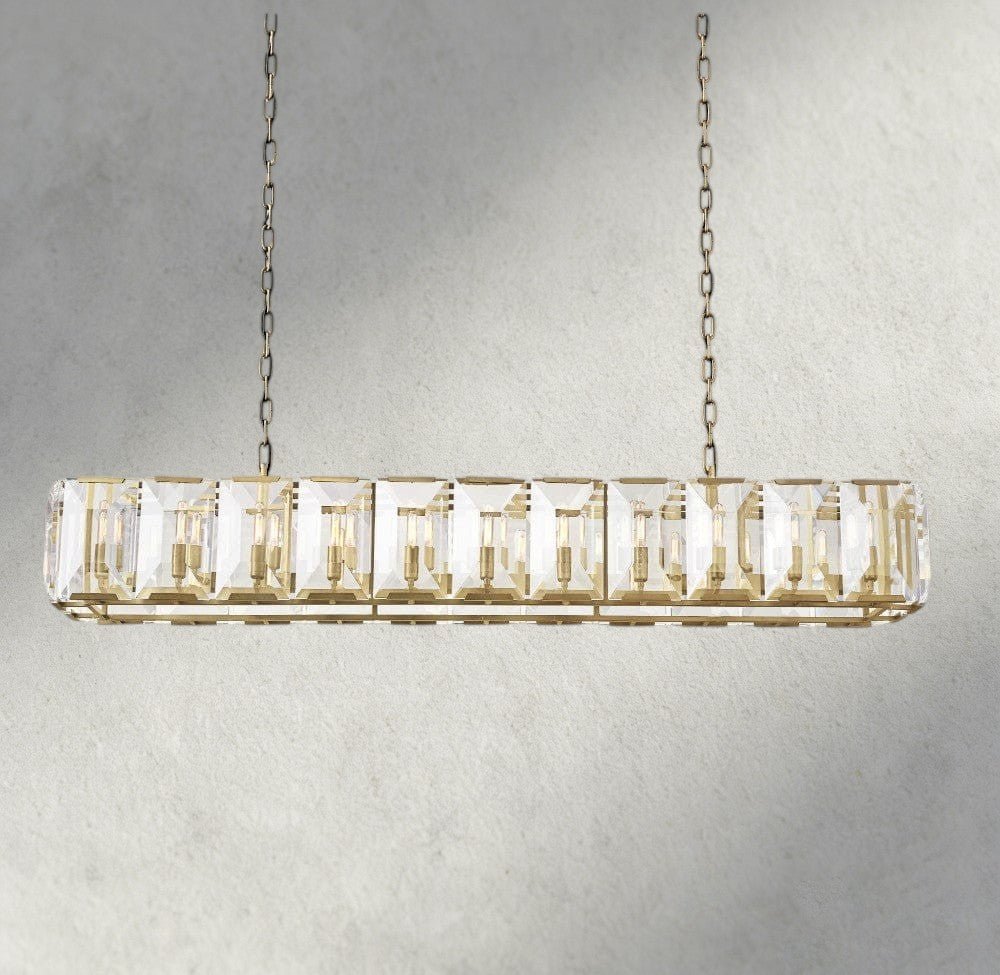 Herlow Crystal Rectangular Chandelier 42", 54", 62", 74" - Zelno Lighting