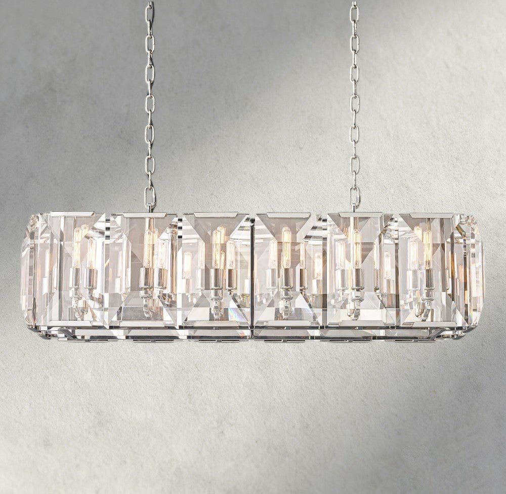 Herlow Crystal Rectangular Chandelier 42", 54", 62", 74" - Zelno Lighting