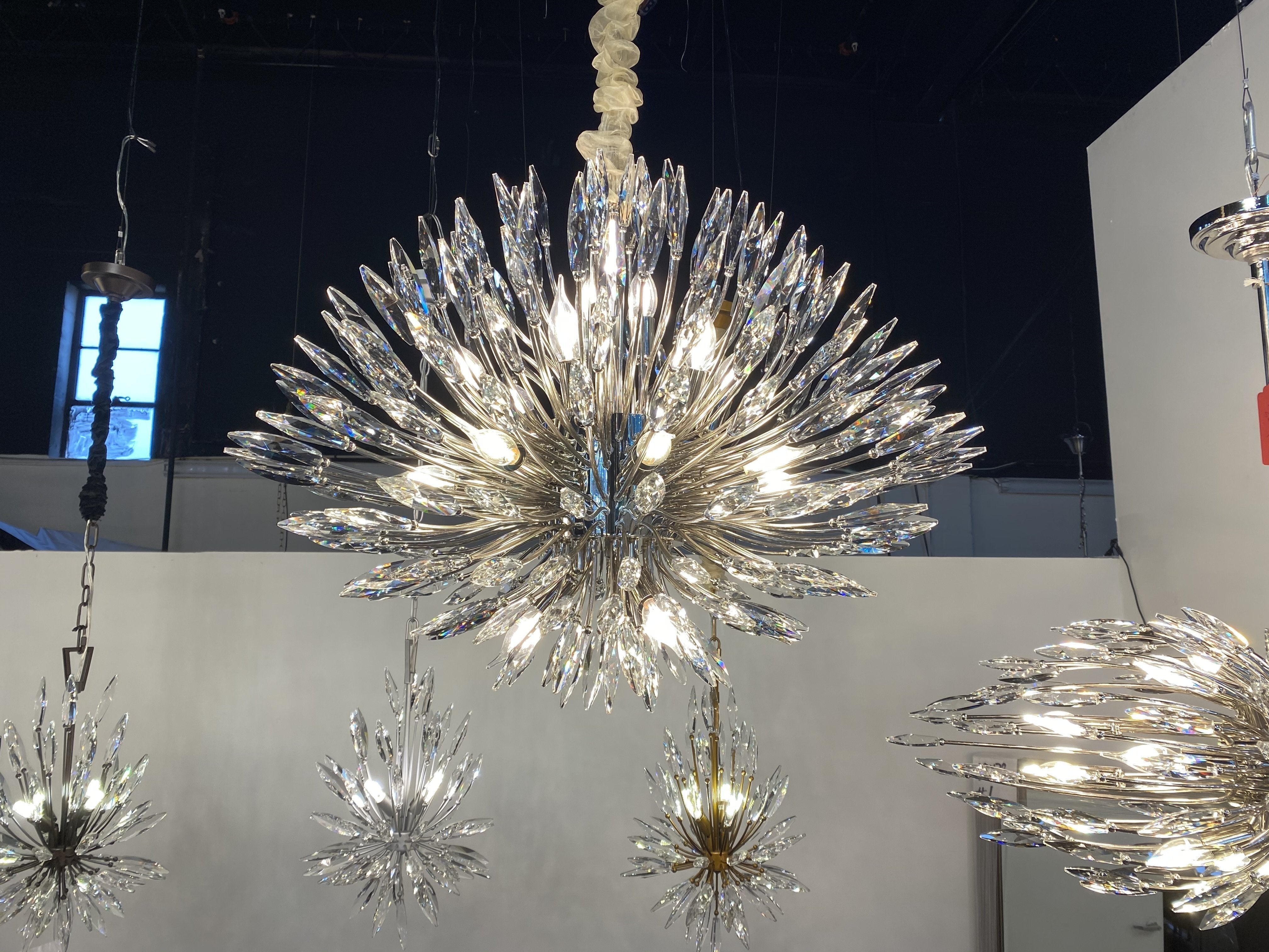 Lily Starburst Crystal Sputnik Chandelier - Zelnolighting