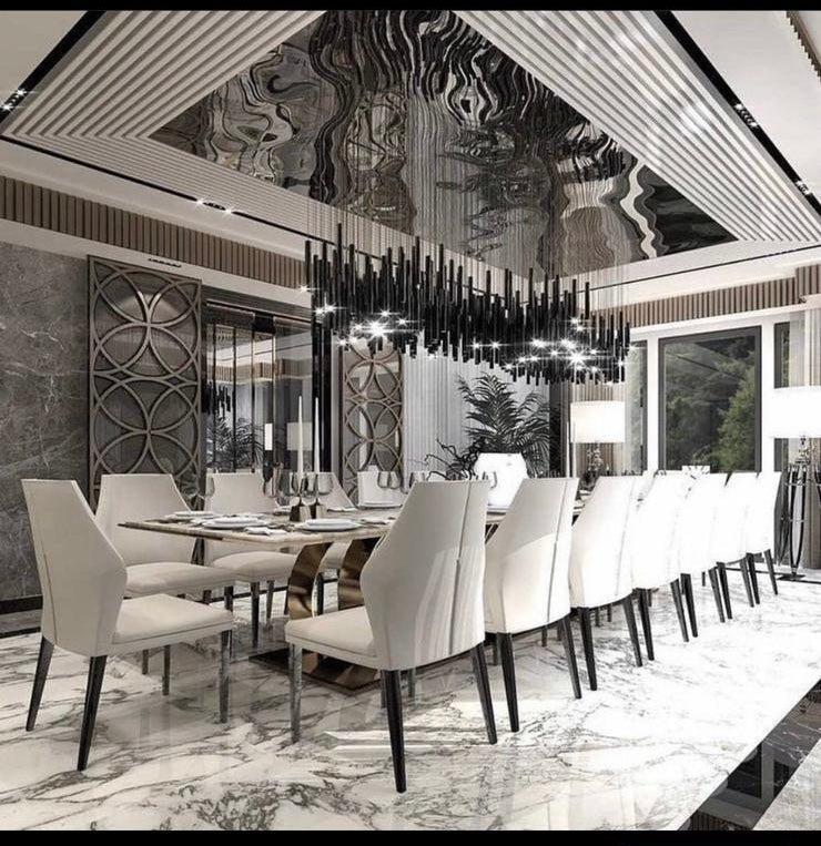 Bellini Rectangular Tubular Pendant Light Chandelier - Zelnolighting