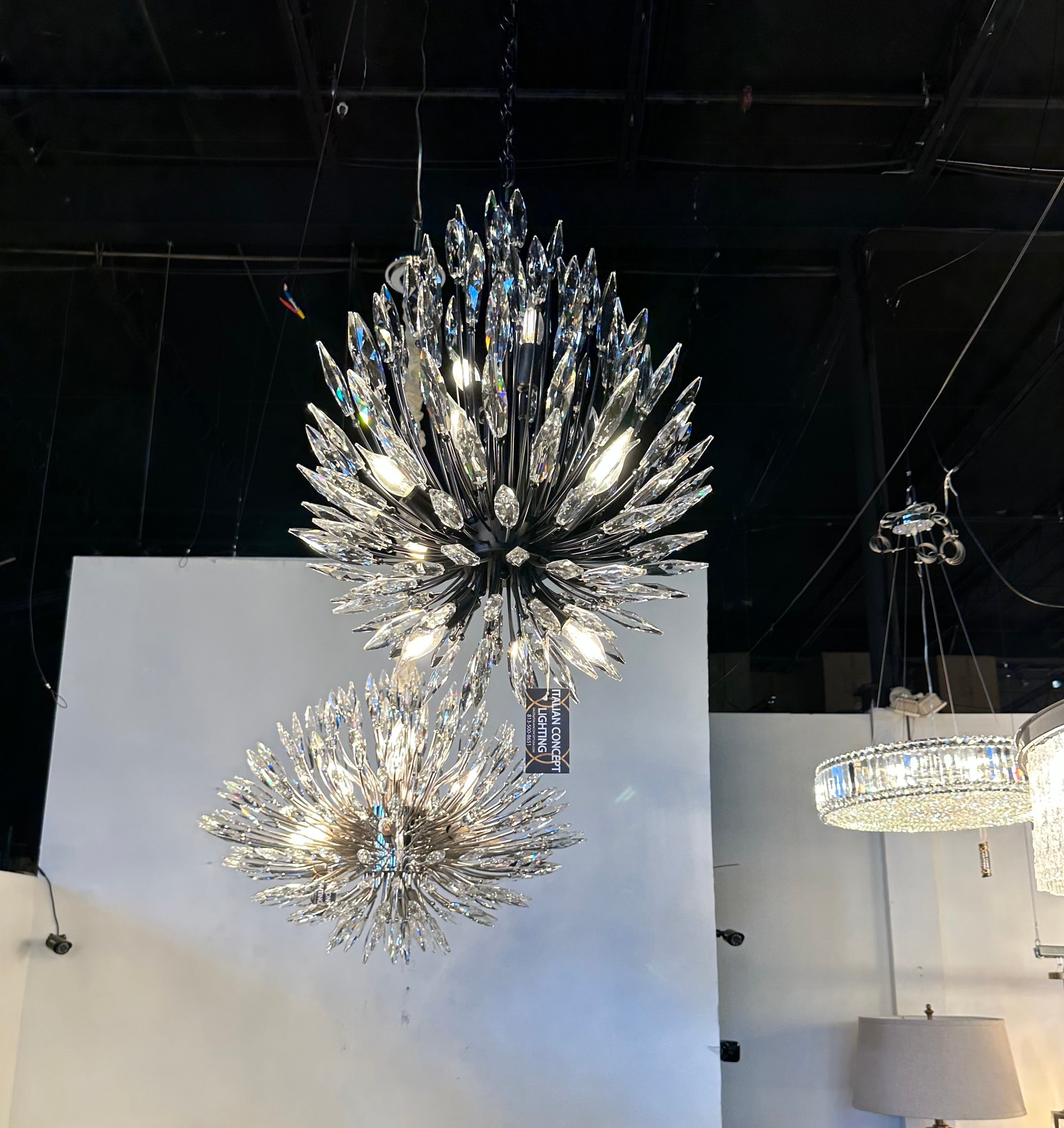 Lily Starburst Crystal Sputnik Chandelier - Zelnolighting