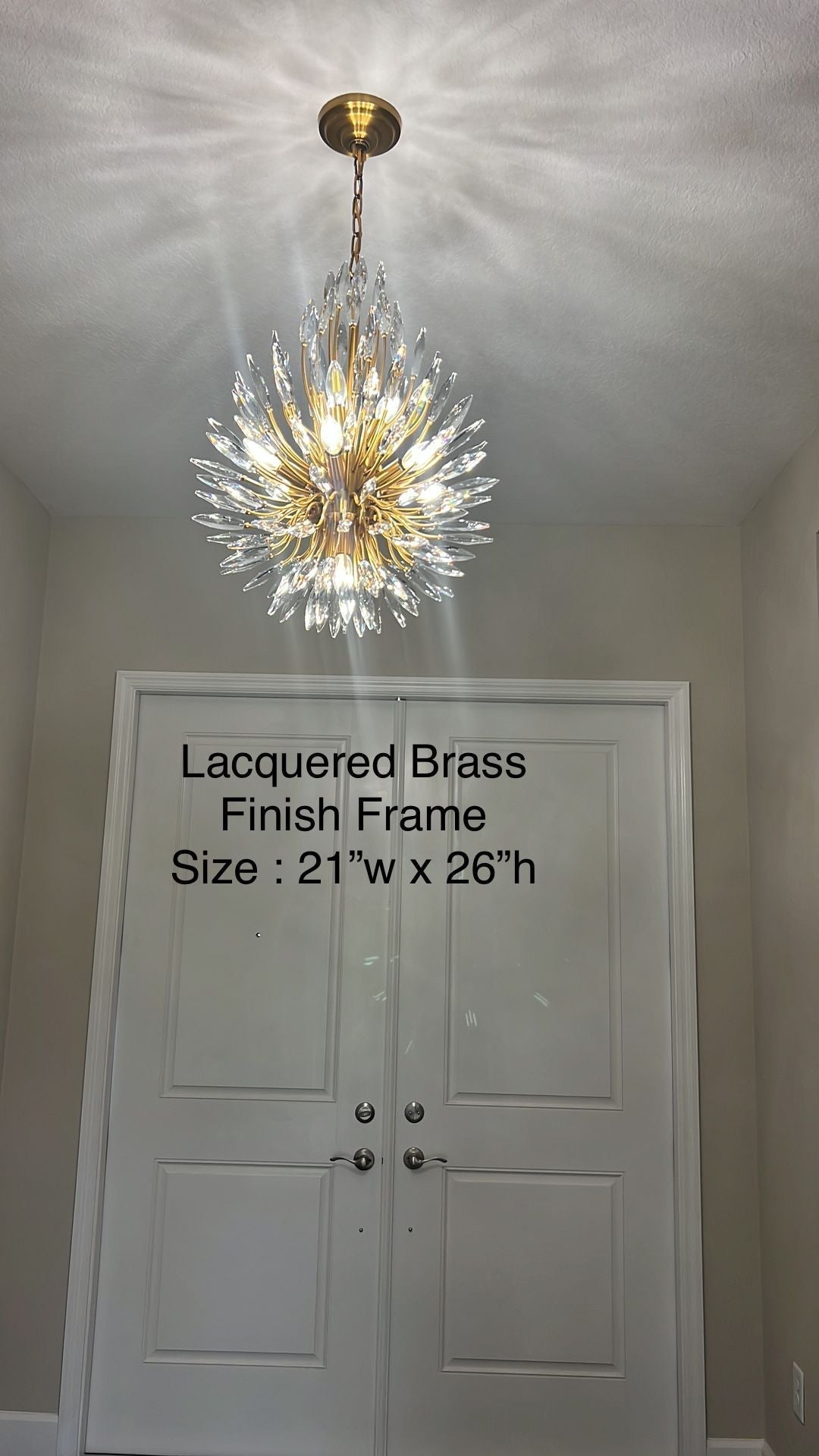 Lily Starburst Crystal Sputnik Chandelier - Zelnolighting