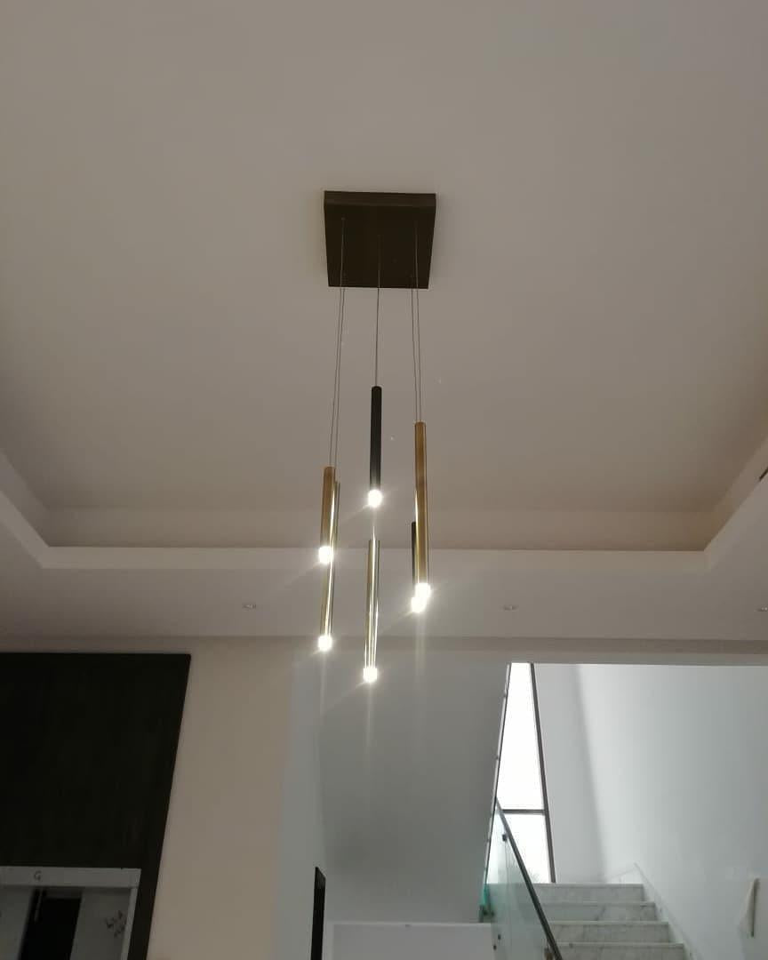 Bellini Rectangular Tubular Pendant Light Chandelier - Zelnolighting