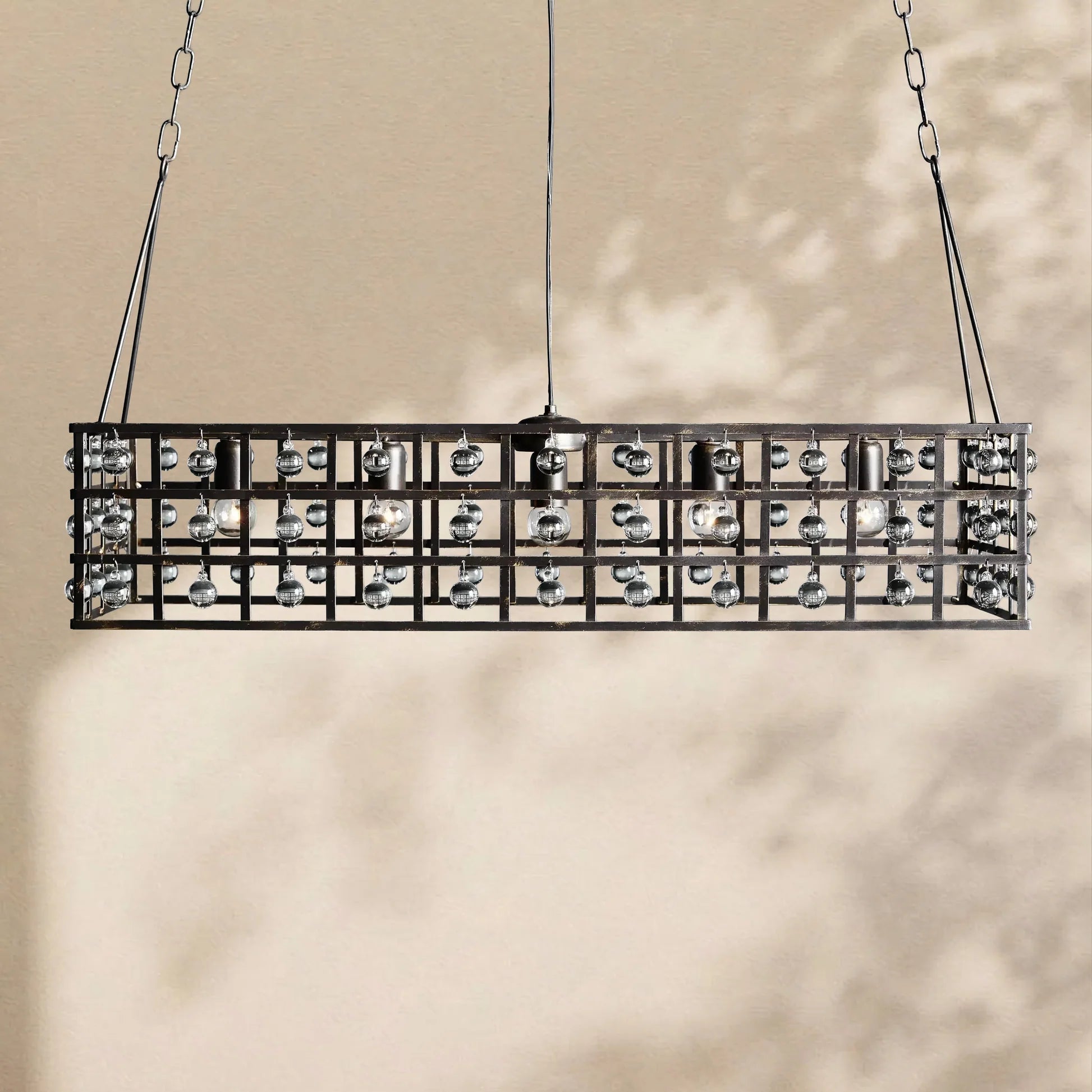 La Cage Rectangular Chandelier - Zelno Lighting
