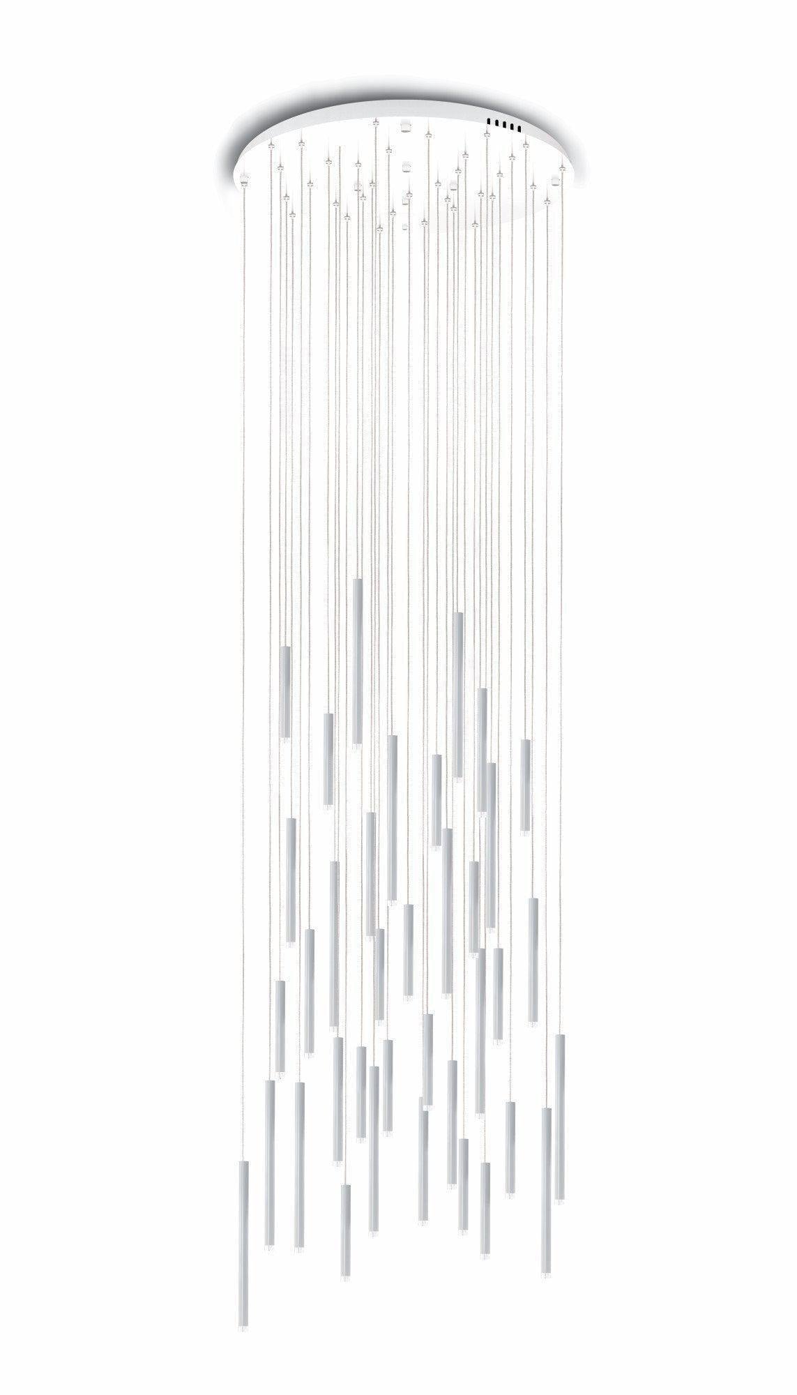 Brillia Round Two-Tone Tubular Pendant Light Chandelier - Zelnolighting