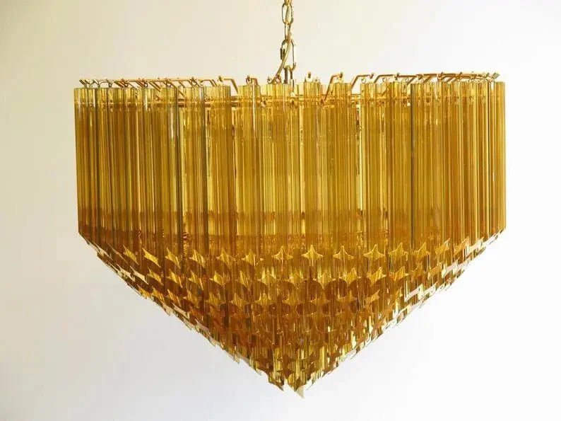 Murana Glass Chandelier – Amber - Zelno Lighting