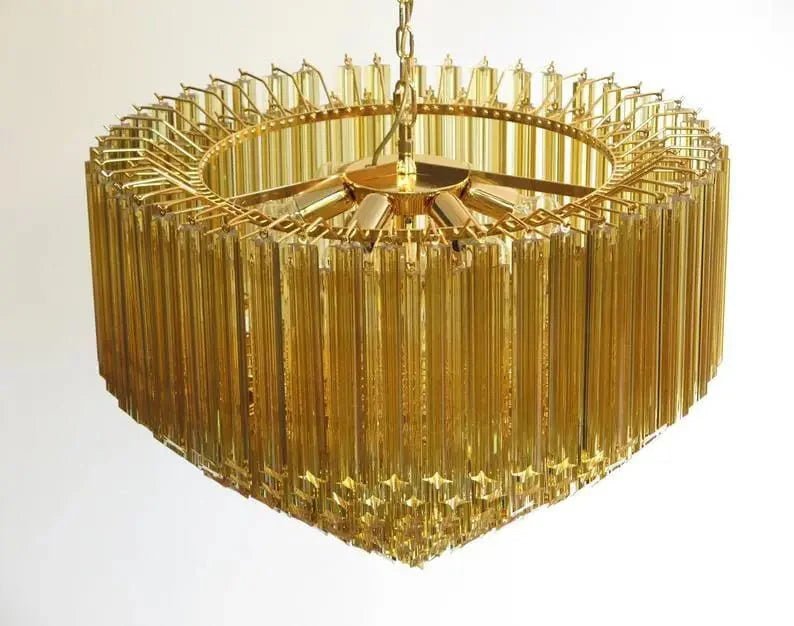 Murana Glass Chandelier – Amber - Zelno Lighting