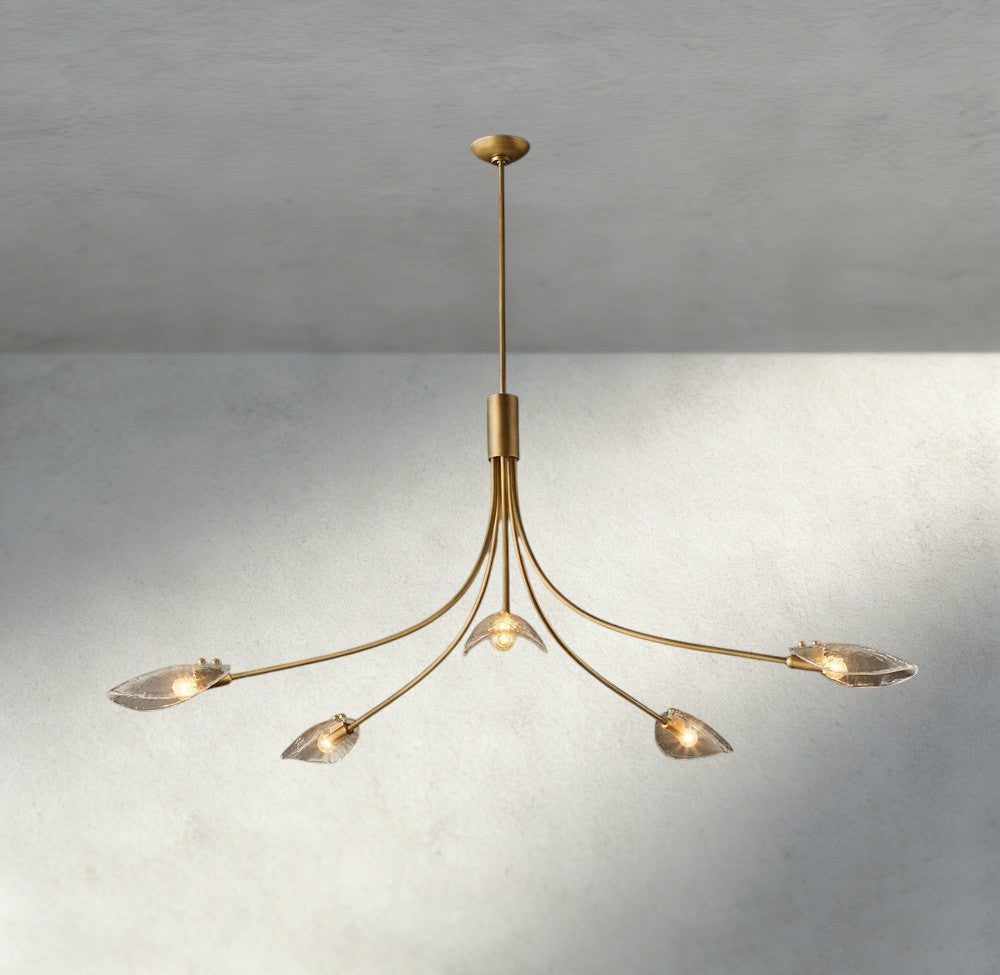 Shell Clear Glass Chandelier-Chandelier-Zelnolighting