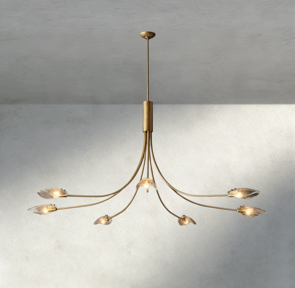 Shell Clear Glass Chandelier-Chandelier-Zelnolighting