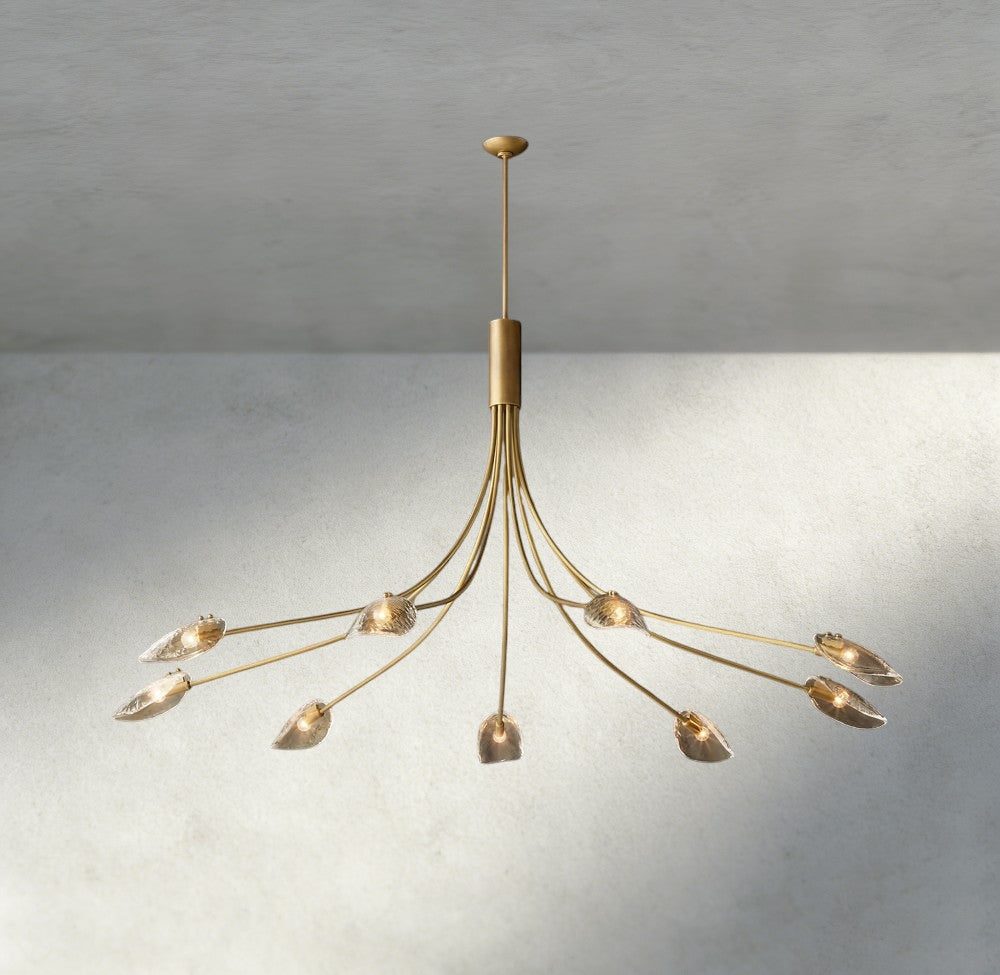 Shell Clear Glass Chandelier-Chandelier-Zelnolighting
