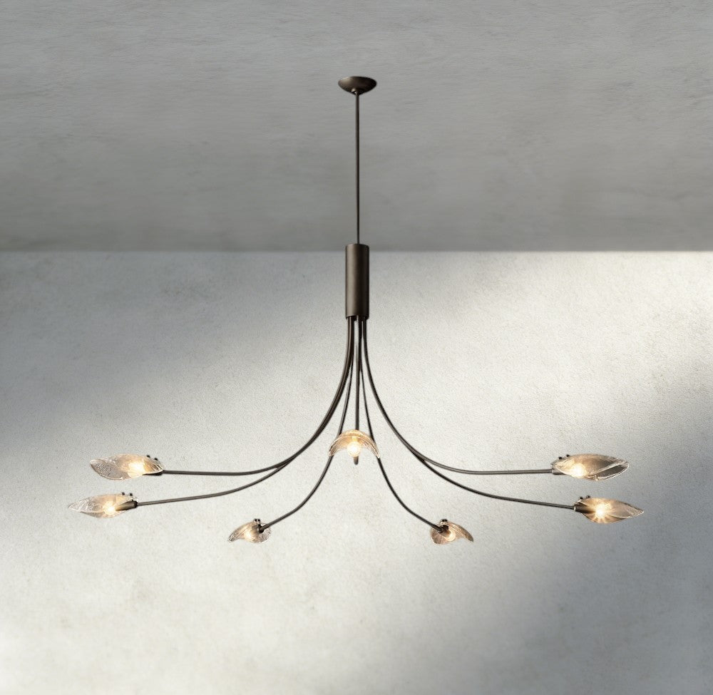 Shell Clear Glass Chandelier-Chandelier-Zelnolighting