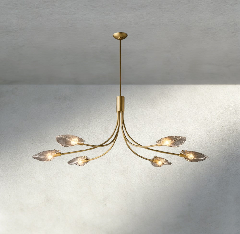 Shell Clear Glass Chandelier-Chandelier-Zelnolighting