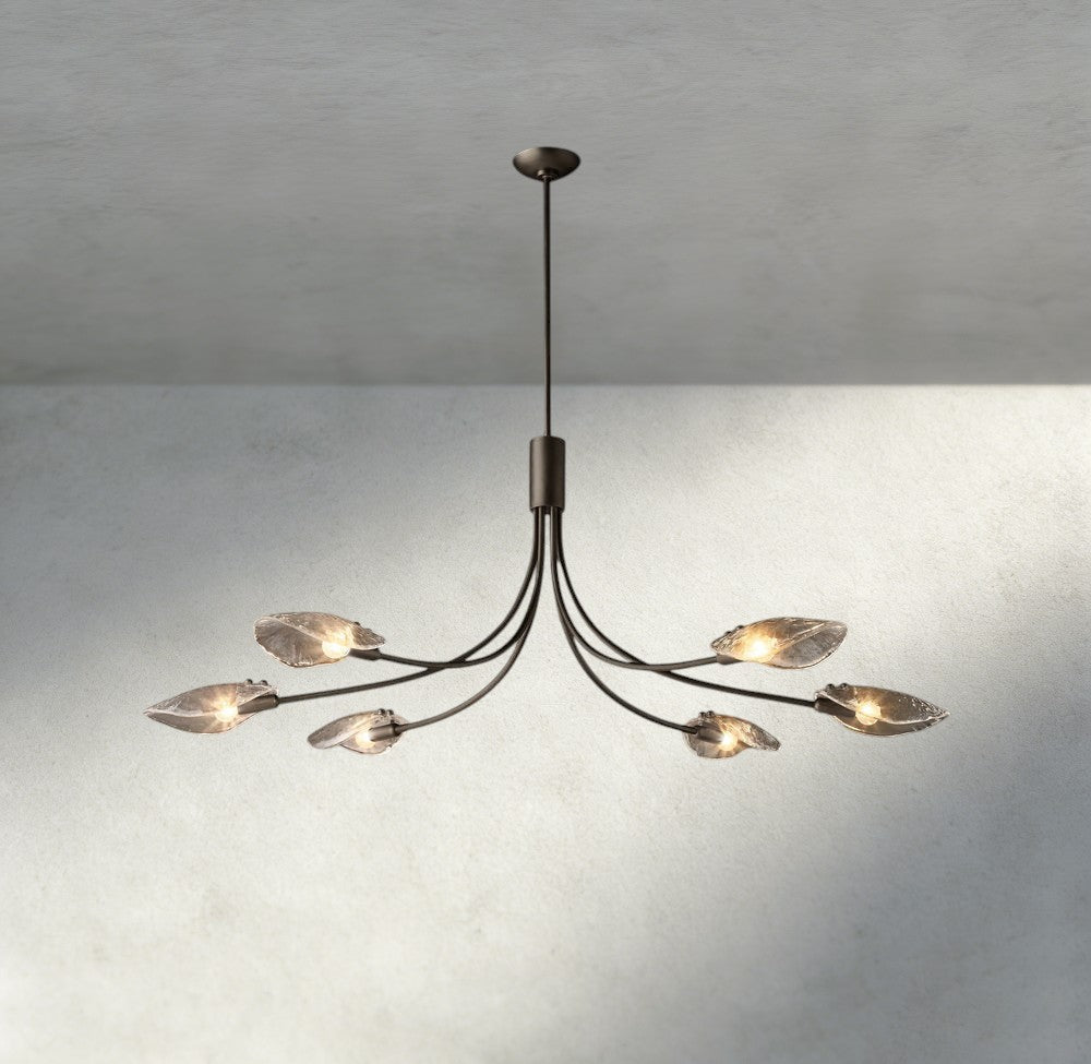 Shell Clear Glass Chandelier-Chandelier-Zelnolighting