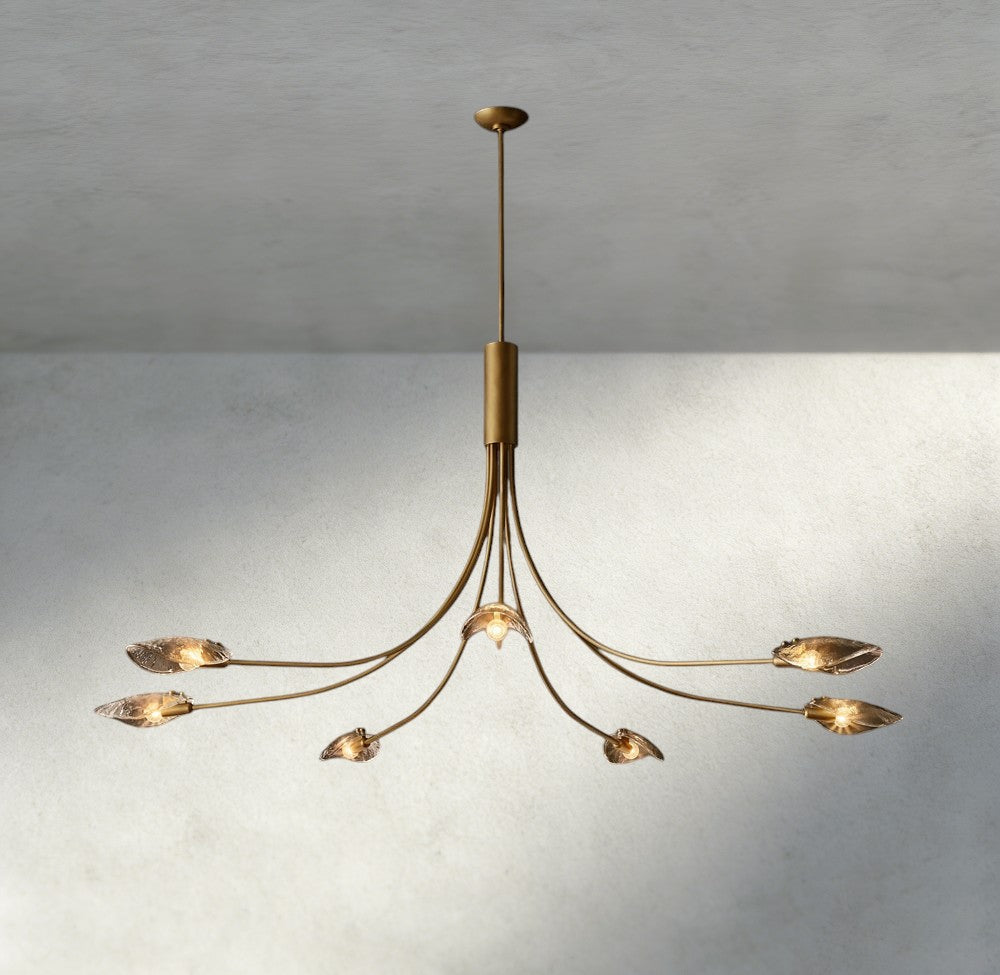 Shell Smoke Glass Chandelier-Chandelier-Zelnolighting
