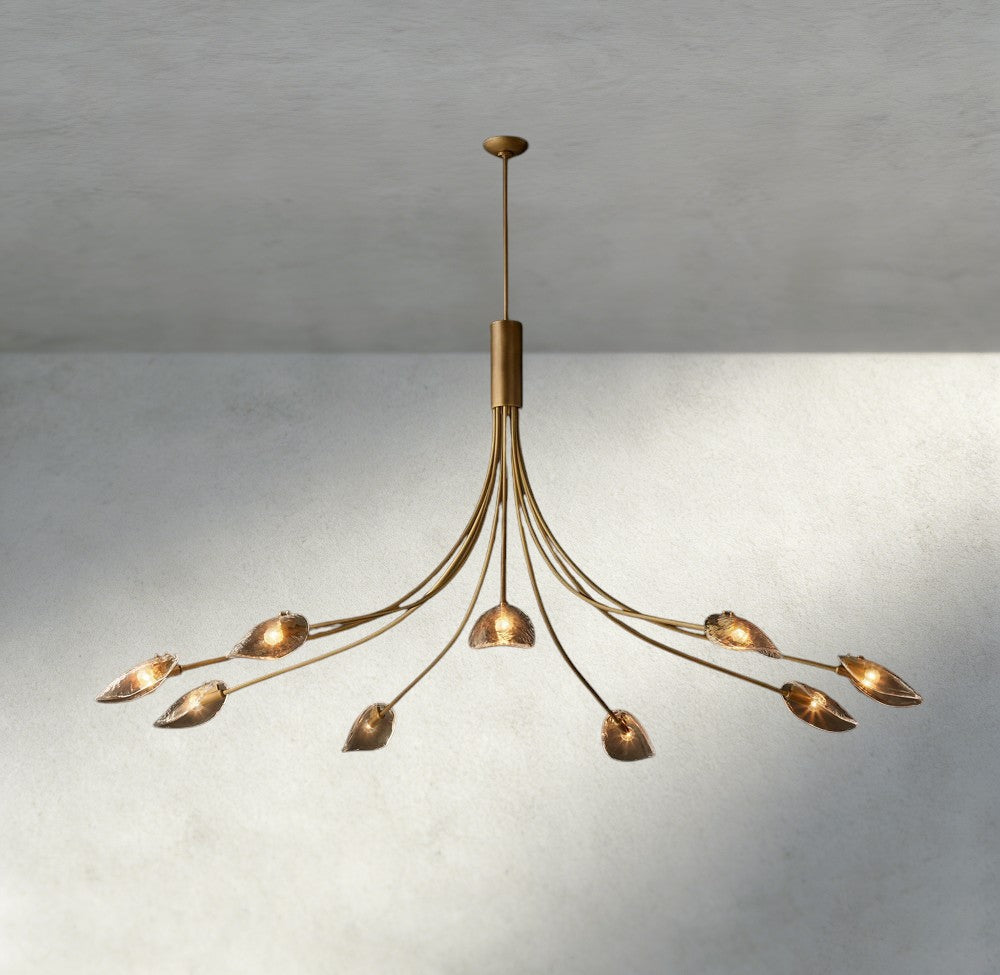 Shell Smoke Glass Chandelier-Chandelier-Zelnolighting
