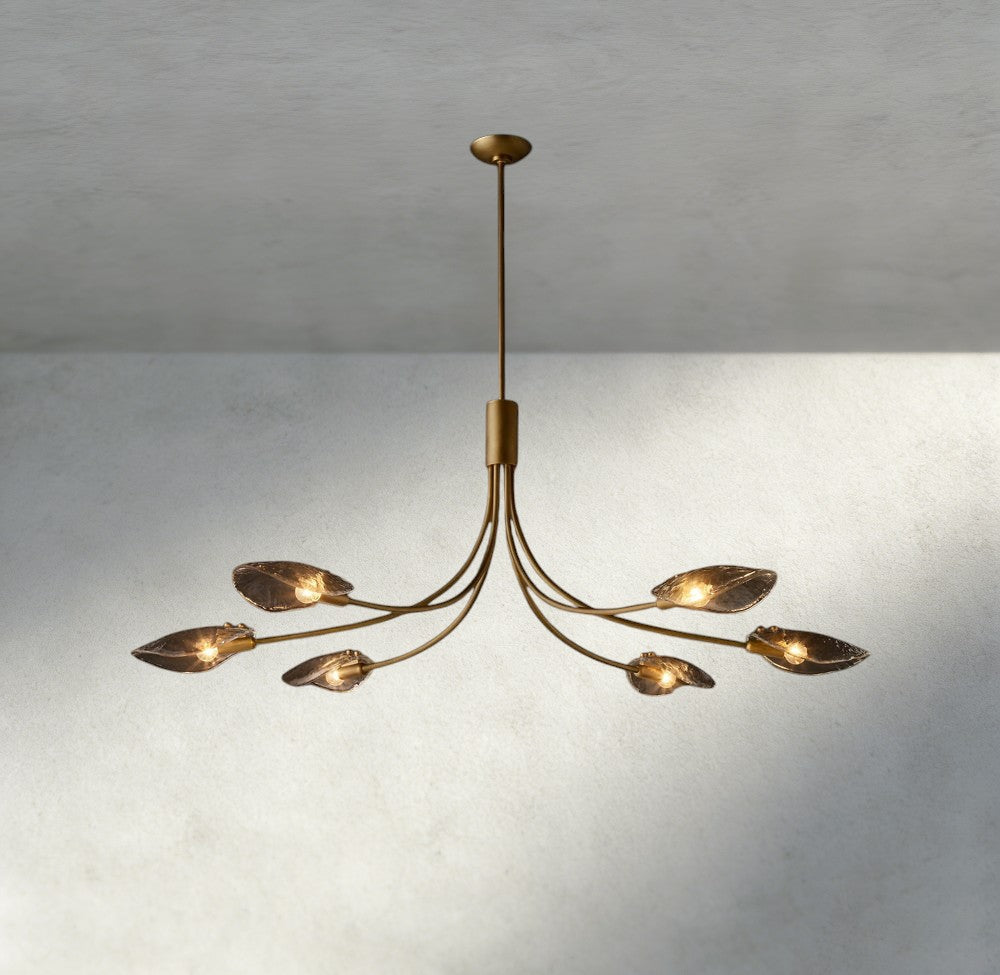 Shell Smoke Glass Chandelier-Chandelier-Zelnolighting
