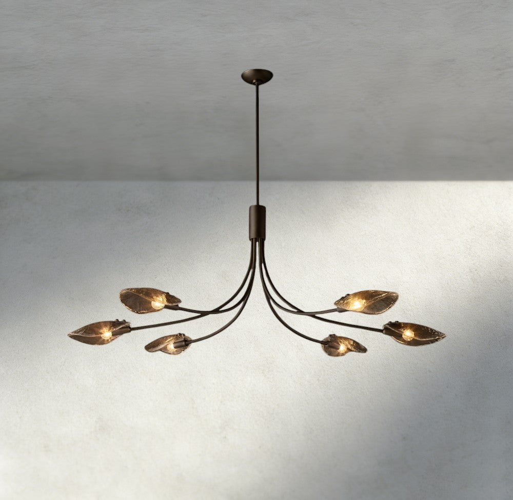 Shell Smoke Glass Chandelier-Chandelier-Zelnolighting