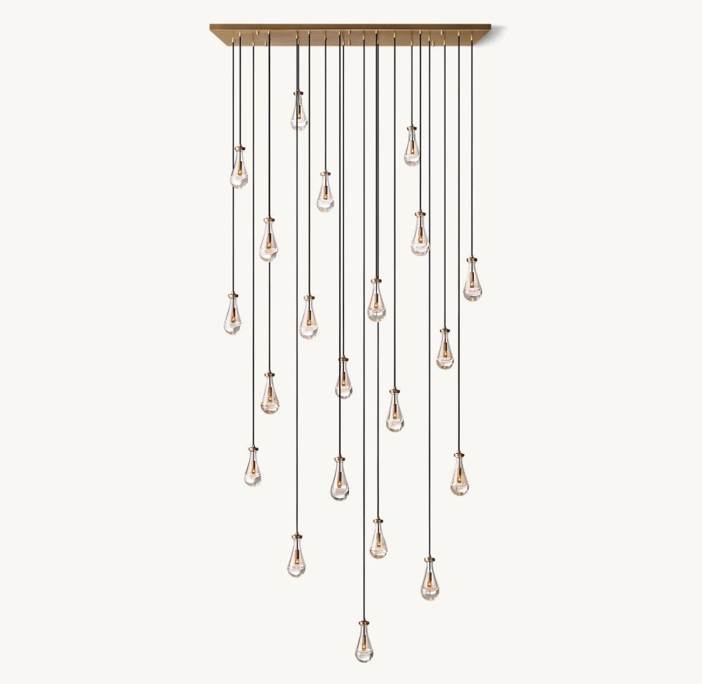Raindrop Rectangular Chandelier 72" - Zelno Lighting
