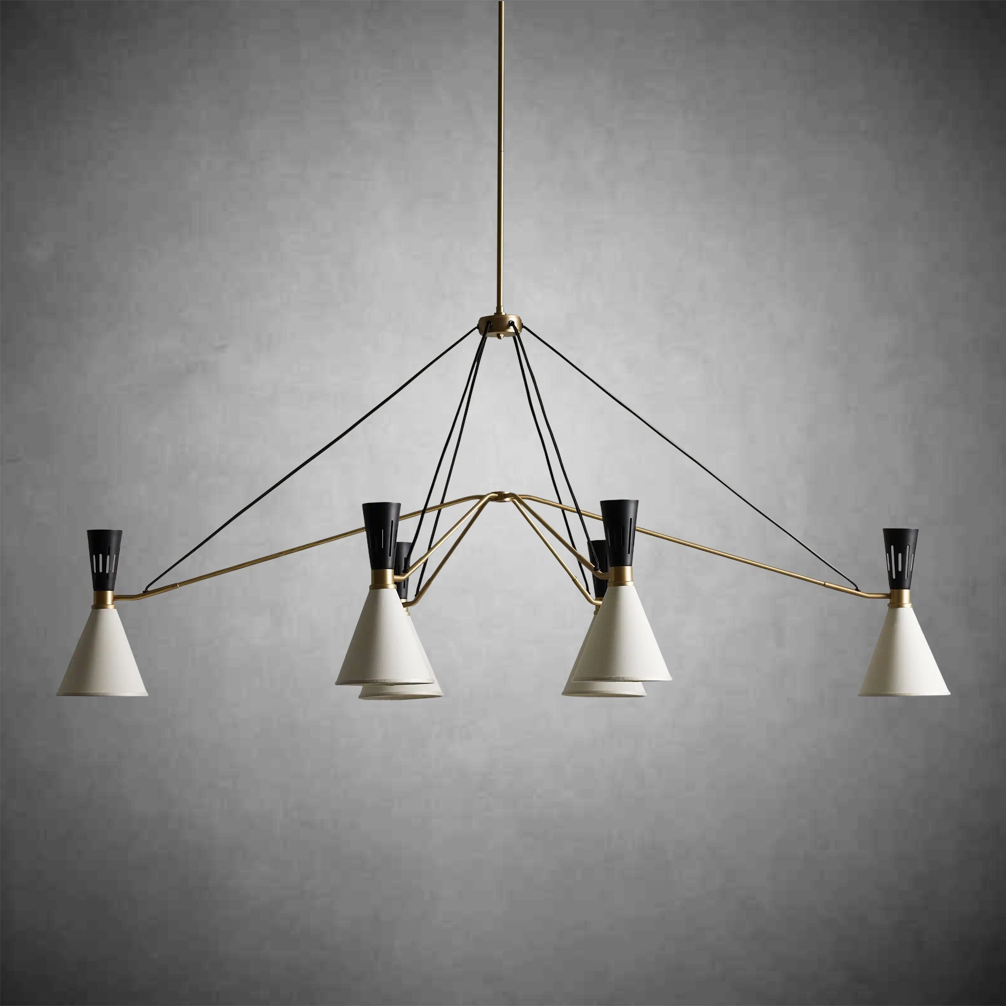 Ramsey 6 - Light Linear Chandelier - Zelno Lighting