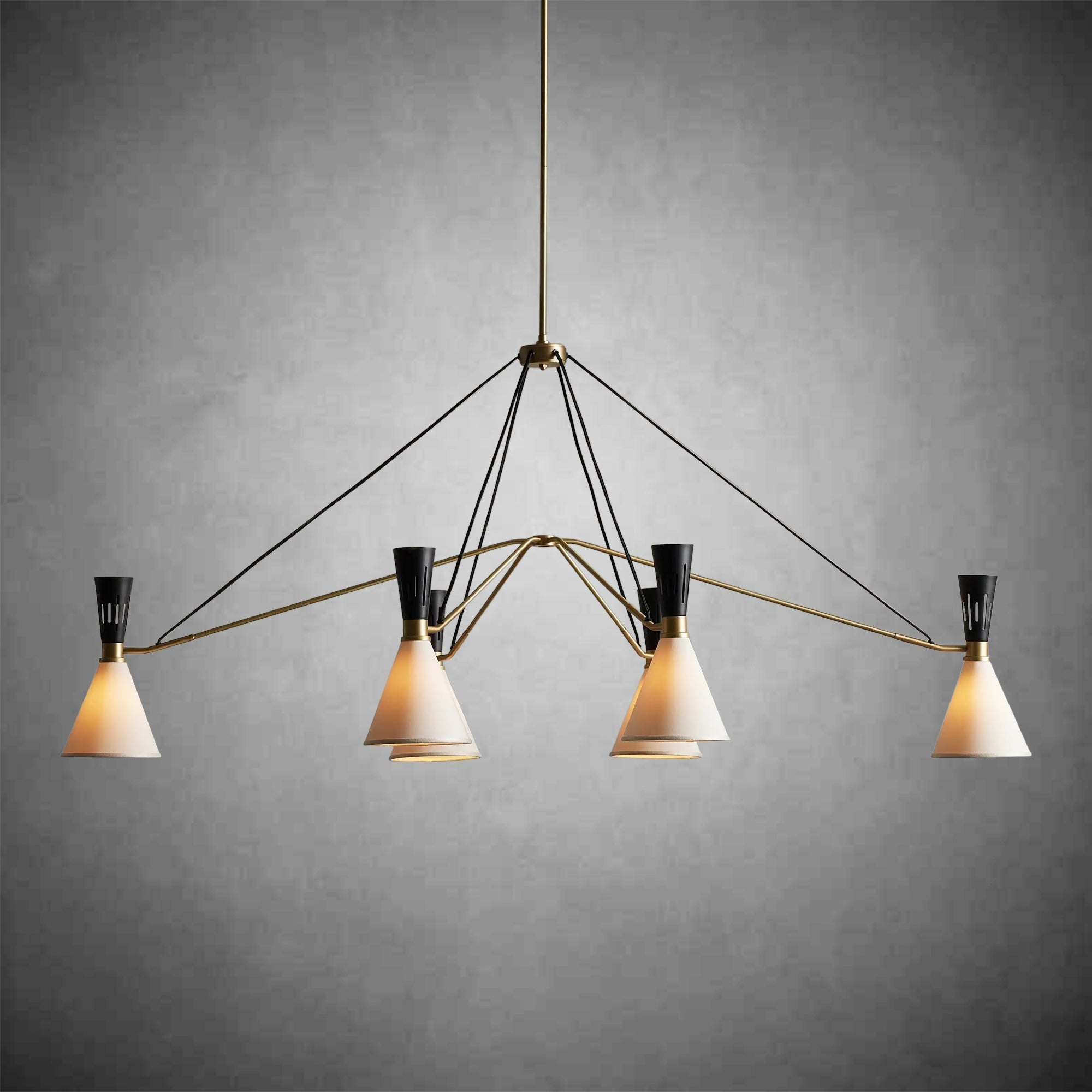 Ramsey 6 - Light Linear Chandelier - Zelno Lighting