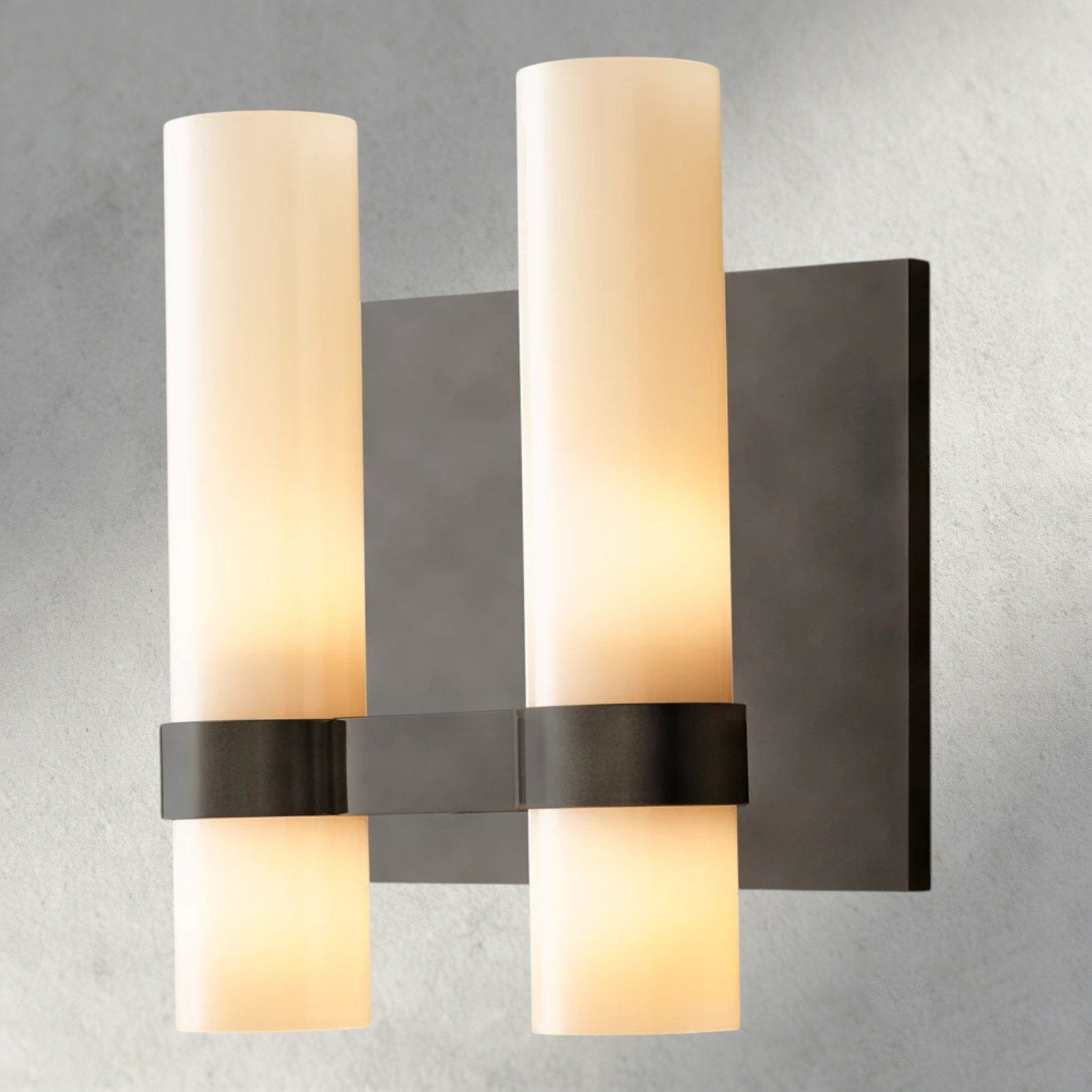 Ravay Milk Glass Double Sconce - Zelnolighting