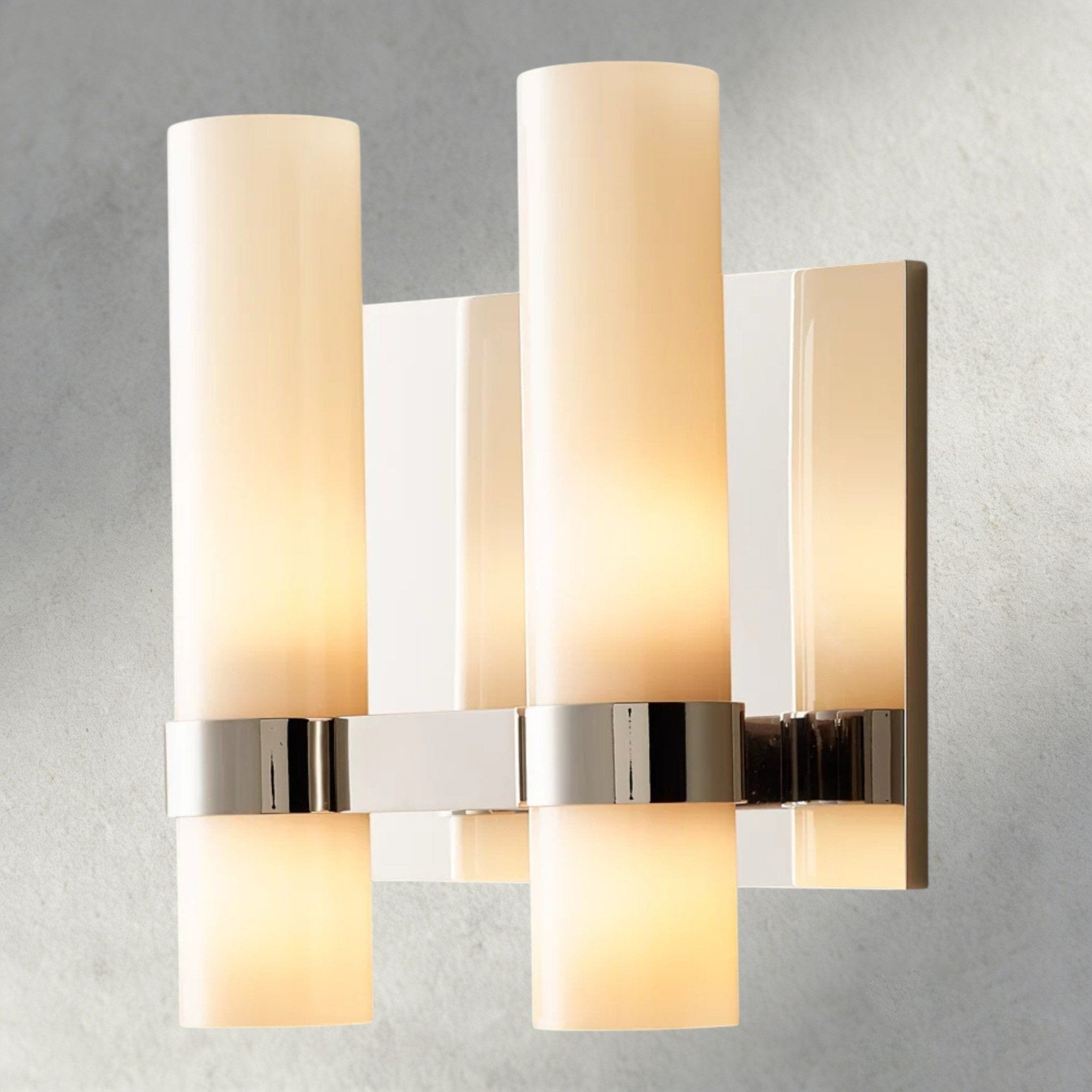 Ravay Milk Glass Double Sconce - Zelnolighting