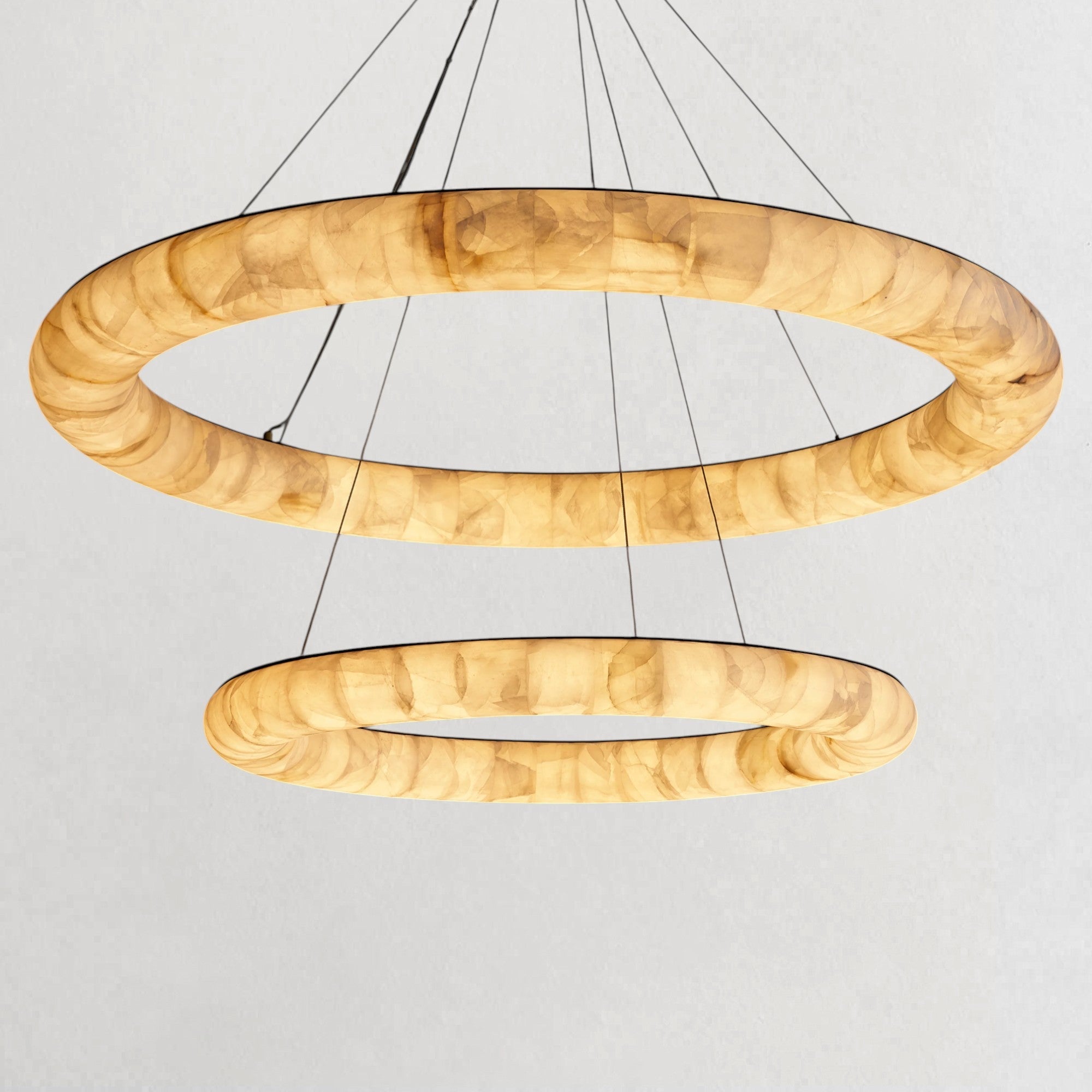 Rivaga Lisse Two - Tiered Round Chandelier - Zelnolighting