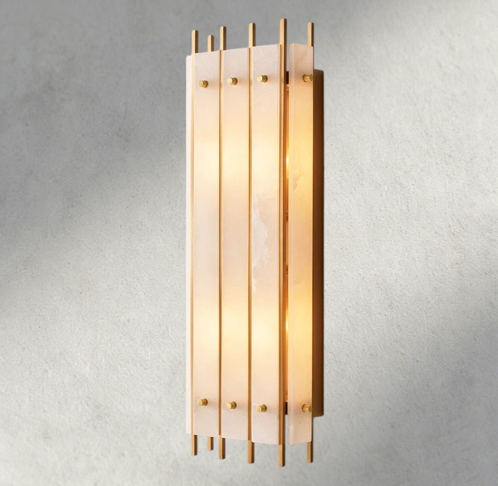Sun Marco Alabaster Grand Rectangular Sconce - Zelno Lighting