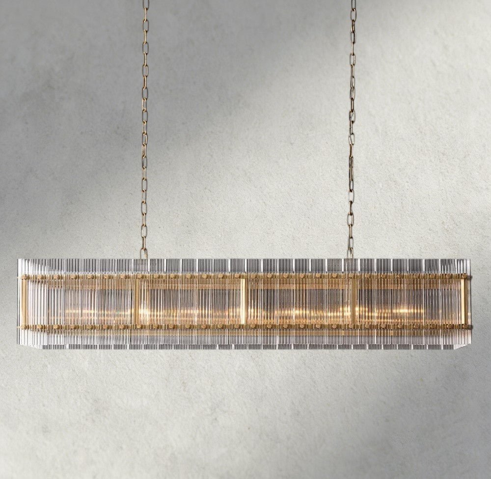 Sun Marco Rectangular Chandelier 54", 72" - Zelno Lighting