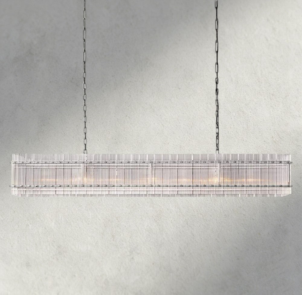 Sun Marco Rectangular Chandelier 54", 72" - Zelno Lighting