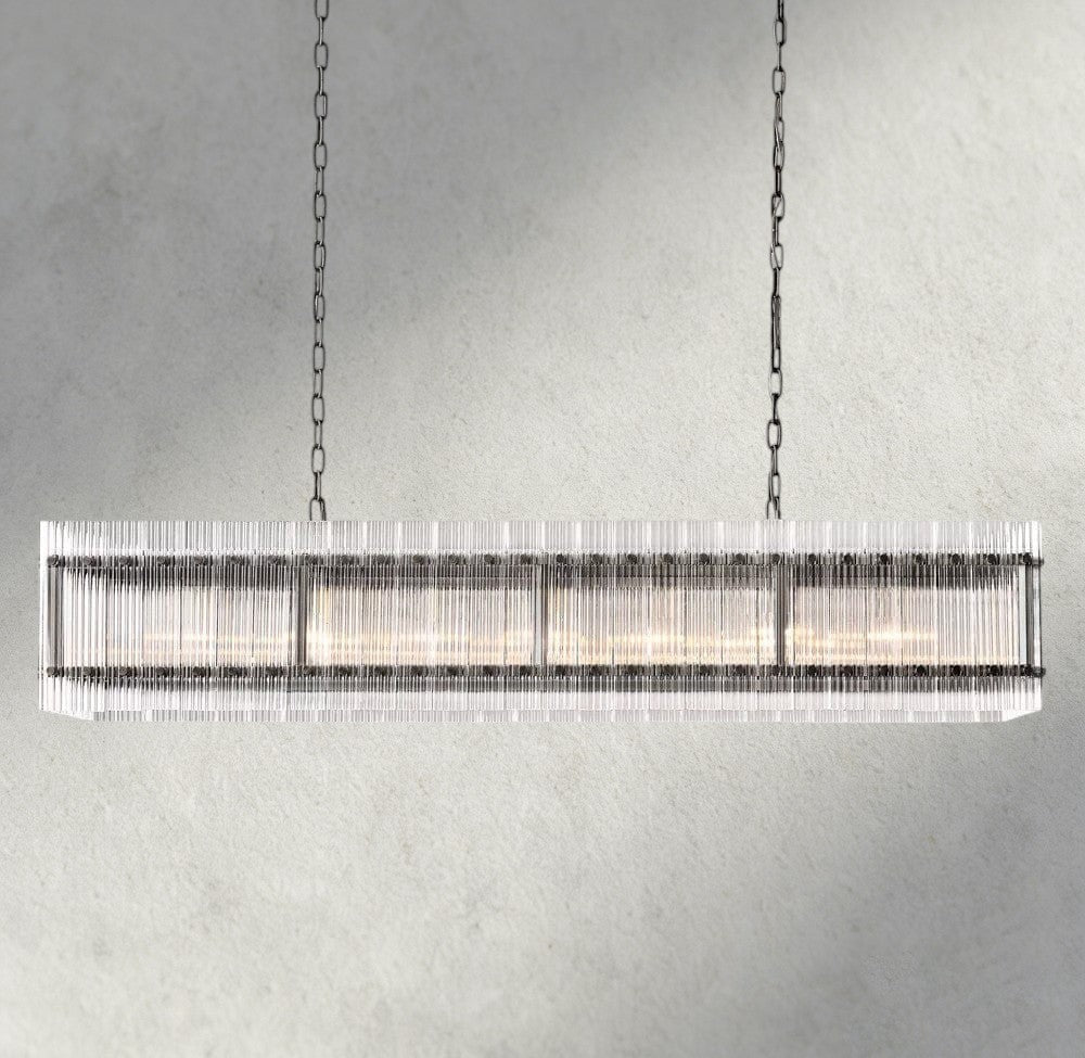 Sun Marco Rectangular Chandelier 54", 72" - Zelno Lighting