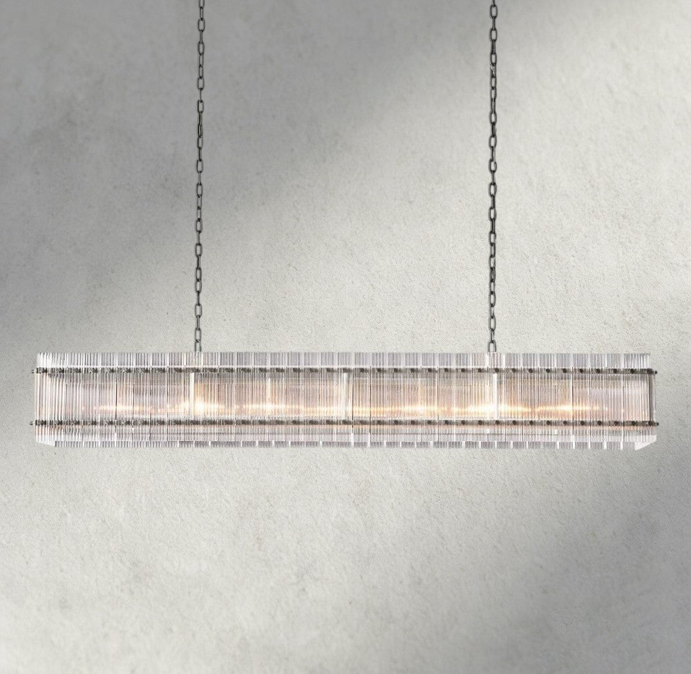 Sun Marco Rectangular Chandelier 54", 72" - Zelno Lighting