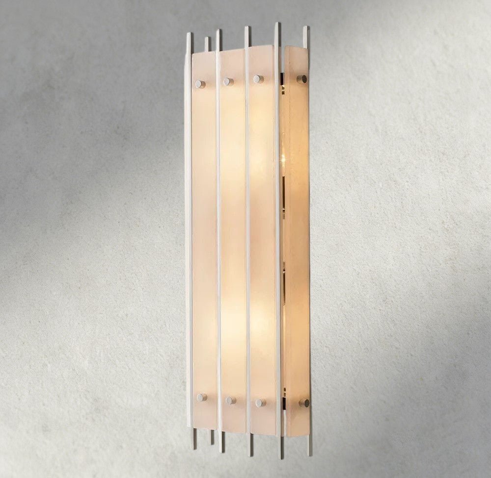 Sun Merca Alabaster Grand Rectangular Sconce - Zelno Lighting
