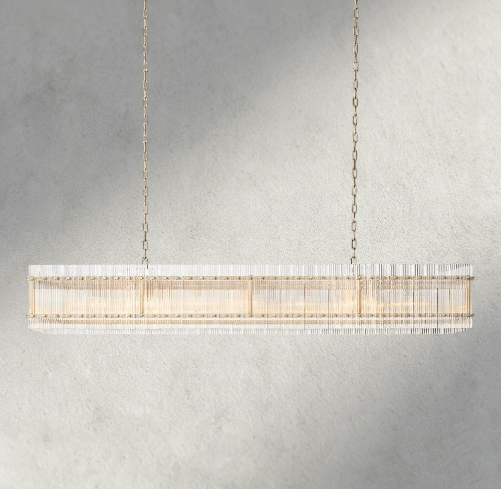 Sun Merca Rectangular Chandelier 54", 72" - Zelno Lighting