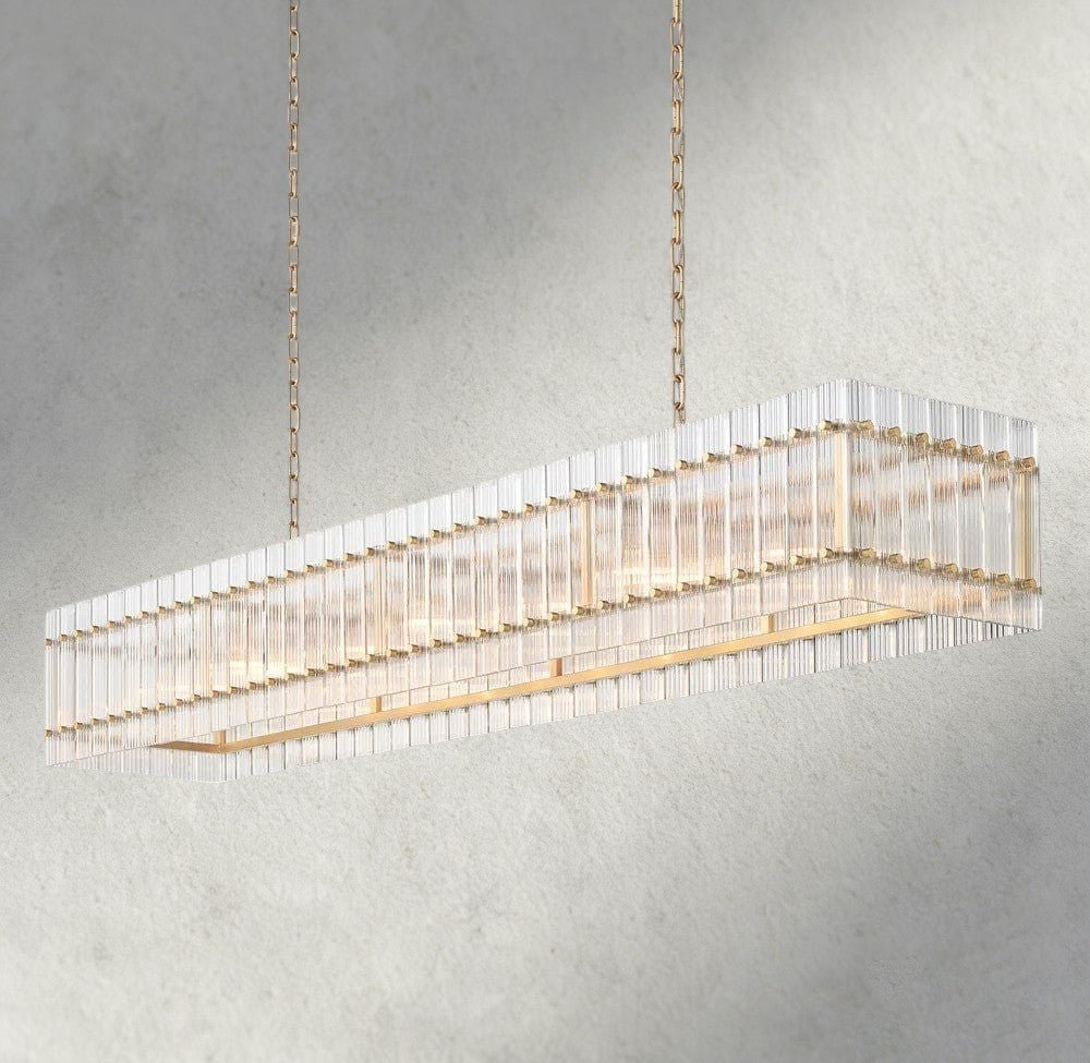 Sun Merca Rectangular Chandelier 54", 72" - Zelno Lighting