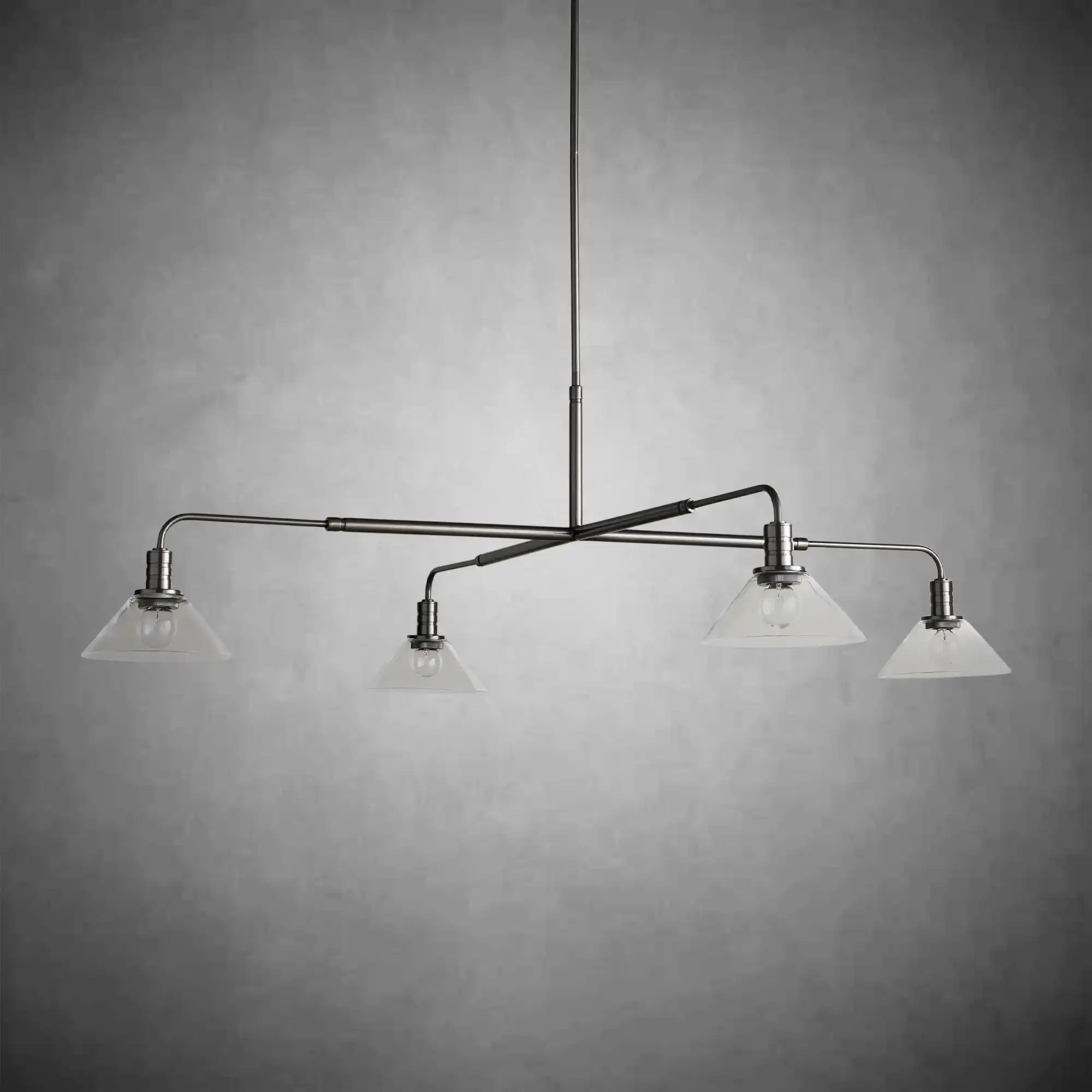 Theron Glass Round Chandelier 30'' 52'' - Zelno Lighting